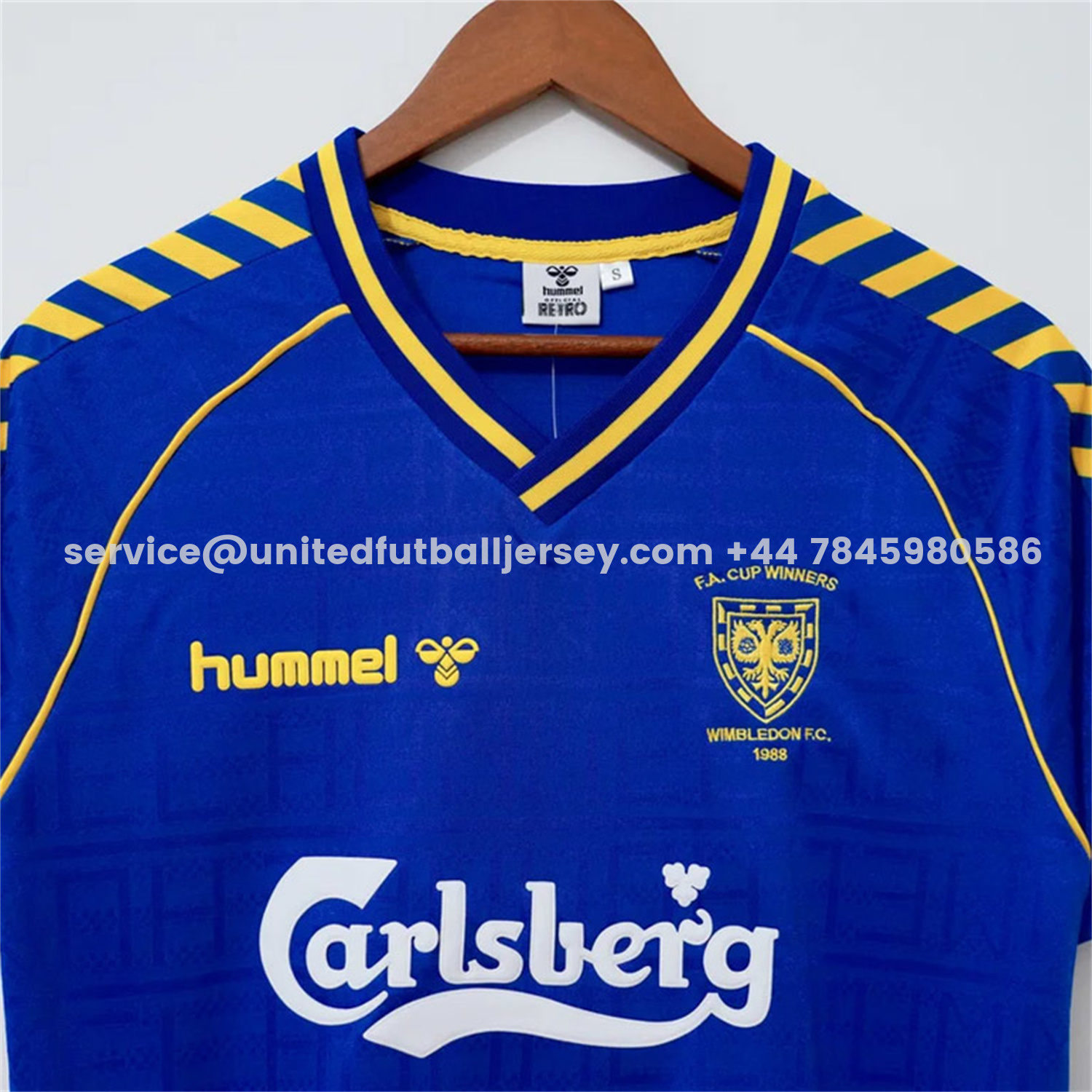 unitedfutballjersey-Retro Wimbledon 1988-89 Home Blue Jersey
