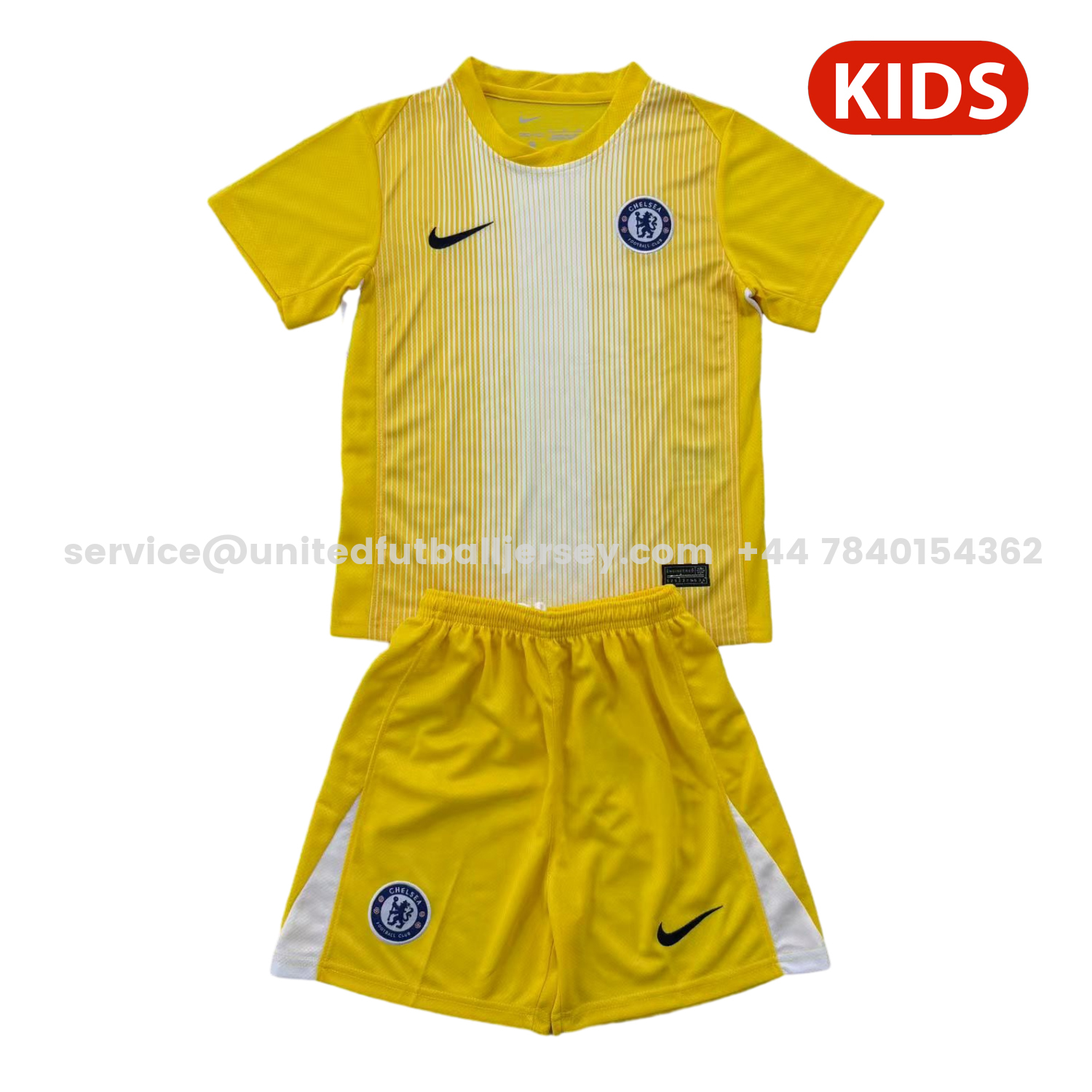 unitedfutballjersey-C.H.E.L.S.E.A 25-26 Yellow Goalkeeper Kids Kit