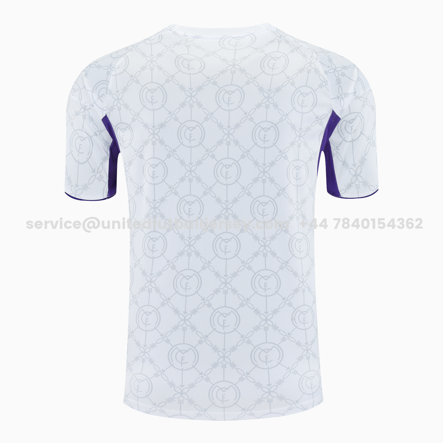 unitedfutballjersey-Real Madrid 25-26 Short-Sleeve Training Set - Blue Edge White Top & Black Shorts