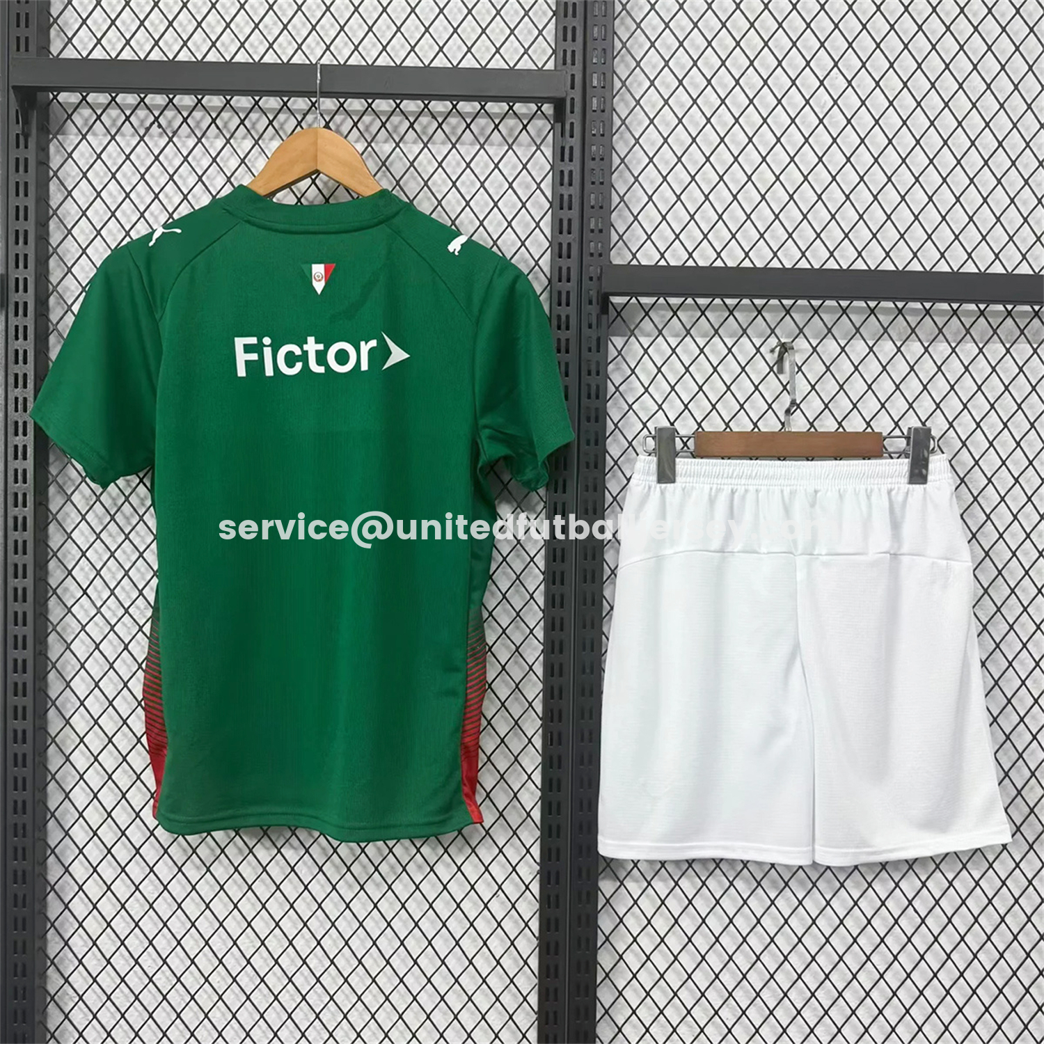 unitedfutballjersey-Palmeiras 26-27 Home Kids Kit