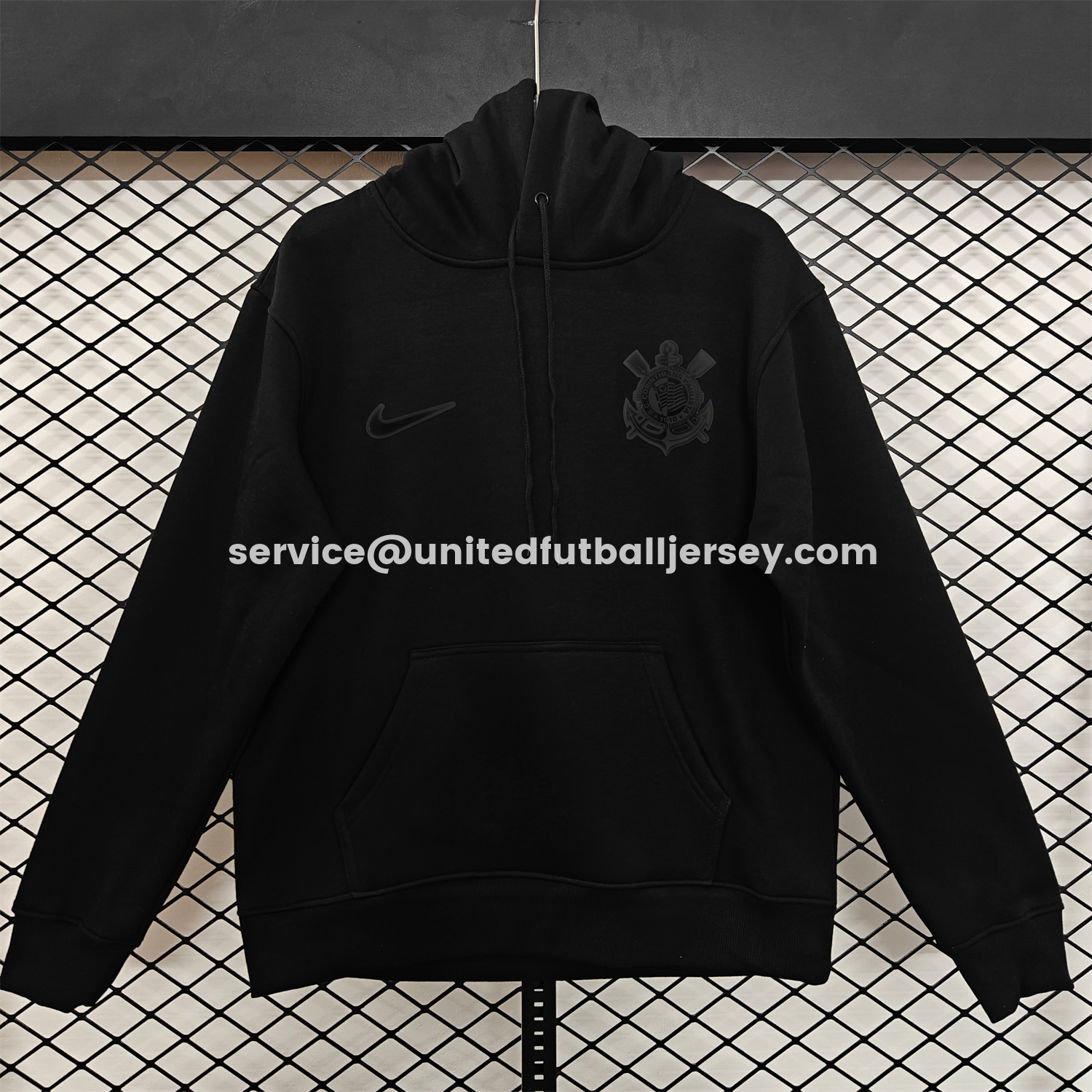 unitedfutballjersey-Corinthians 25-26 Originals Terrace Black Icon Unisex Pullover Hoodie