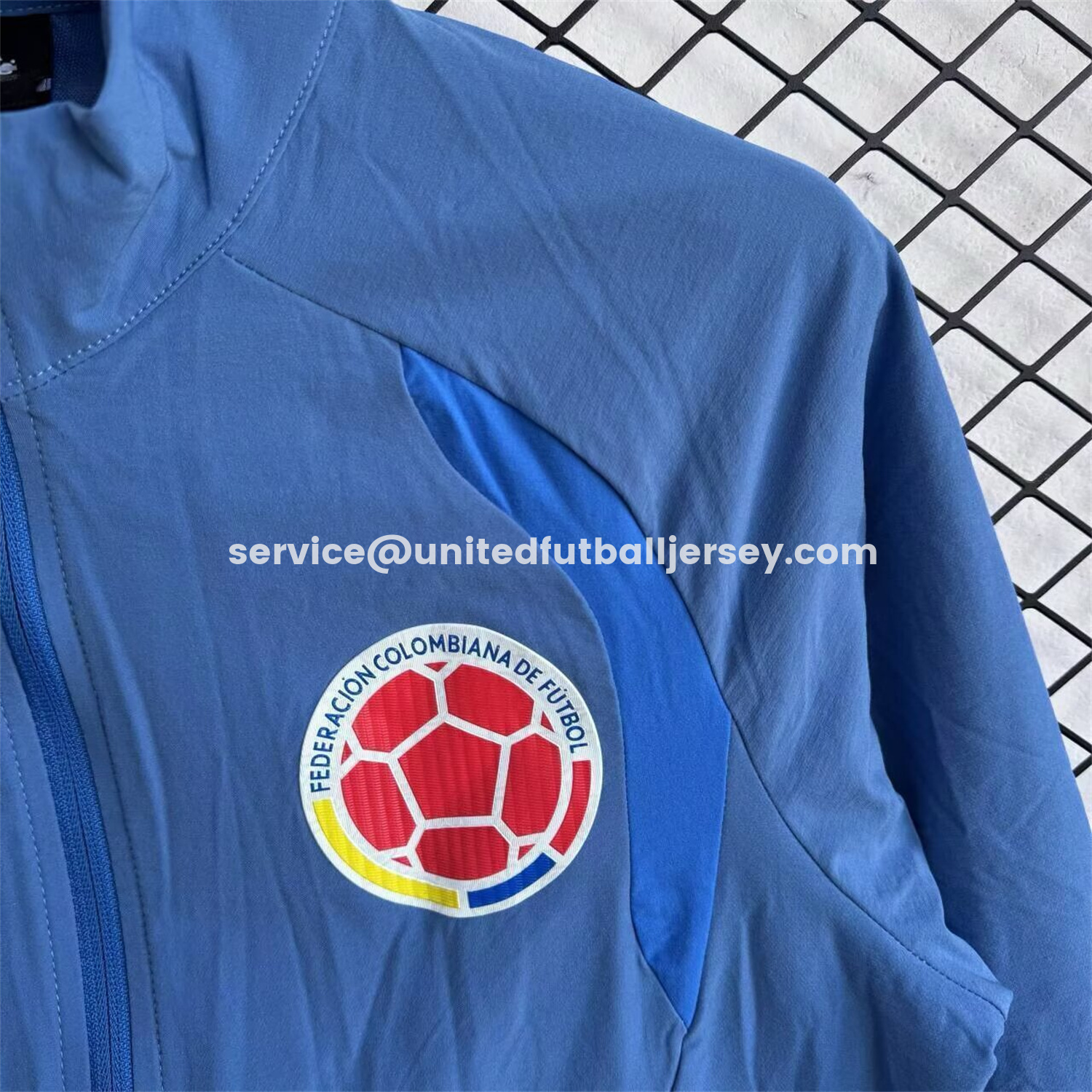 unitedfutballjersey-Colombia 2026 Windbreaker Training Set - Ocean Blue Top and Pants