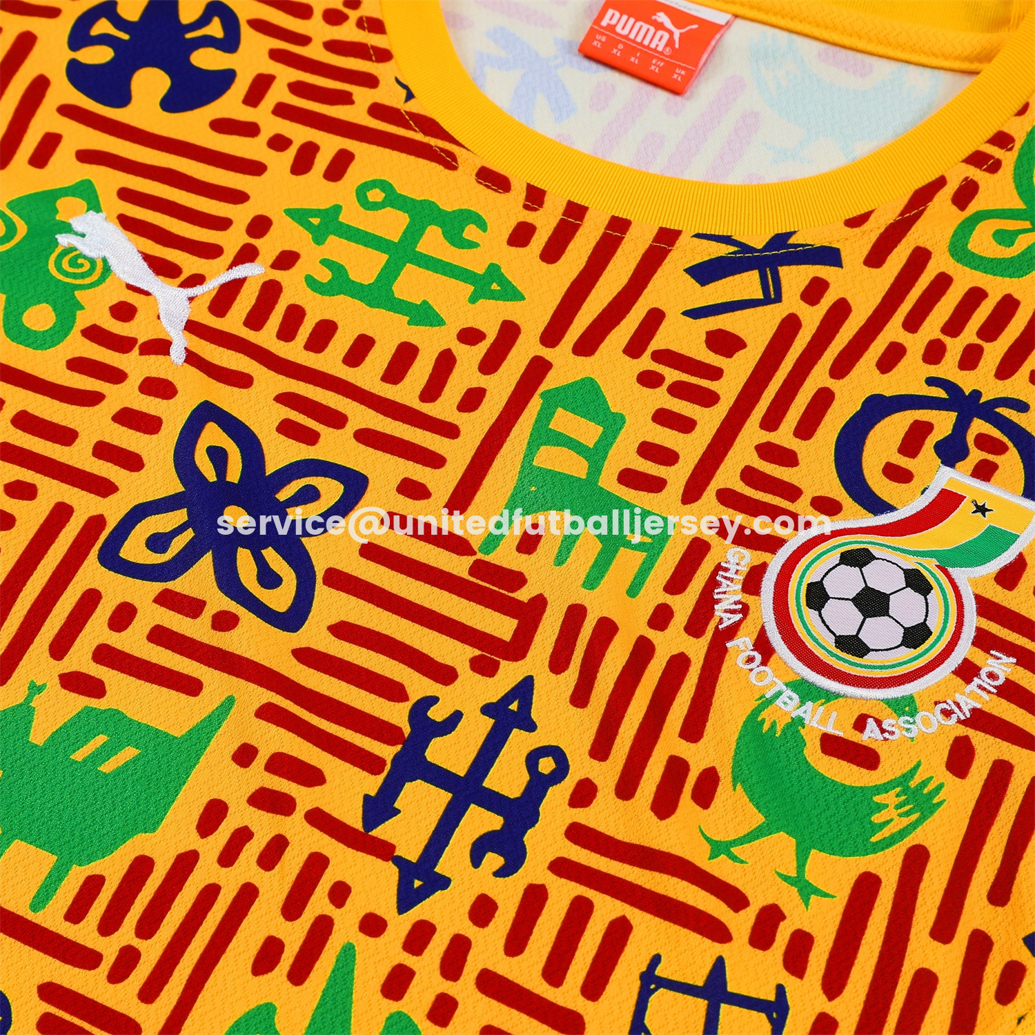 unitedfutballjersey-Ghana 2026 Vest Training Set - Yellow Vest and Shorts