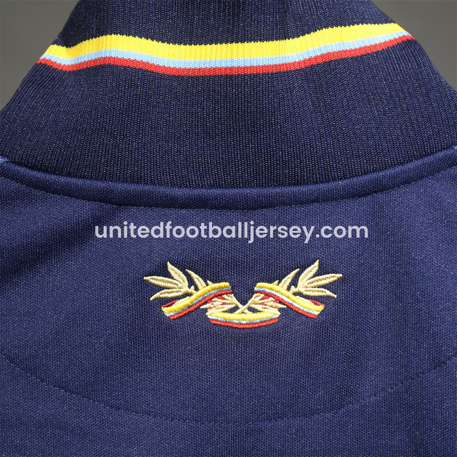 unitedfutballjersey-Colombia 2024 100th Anniversary Jacket Training Tracksuit - Deep Blue