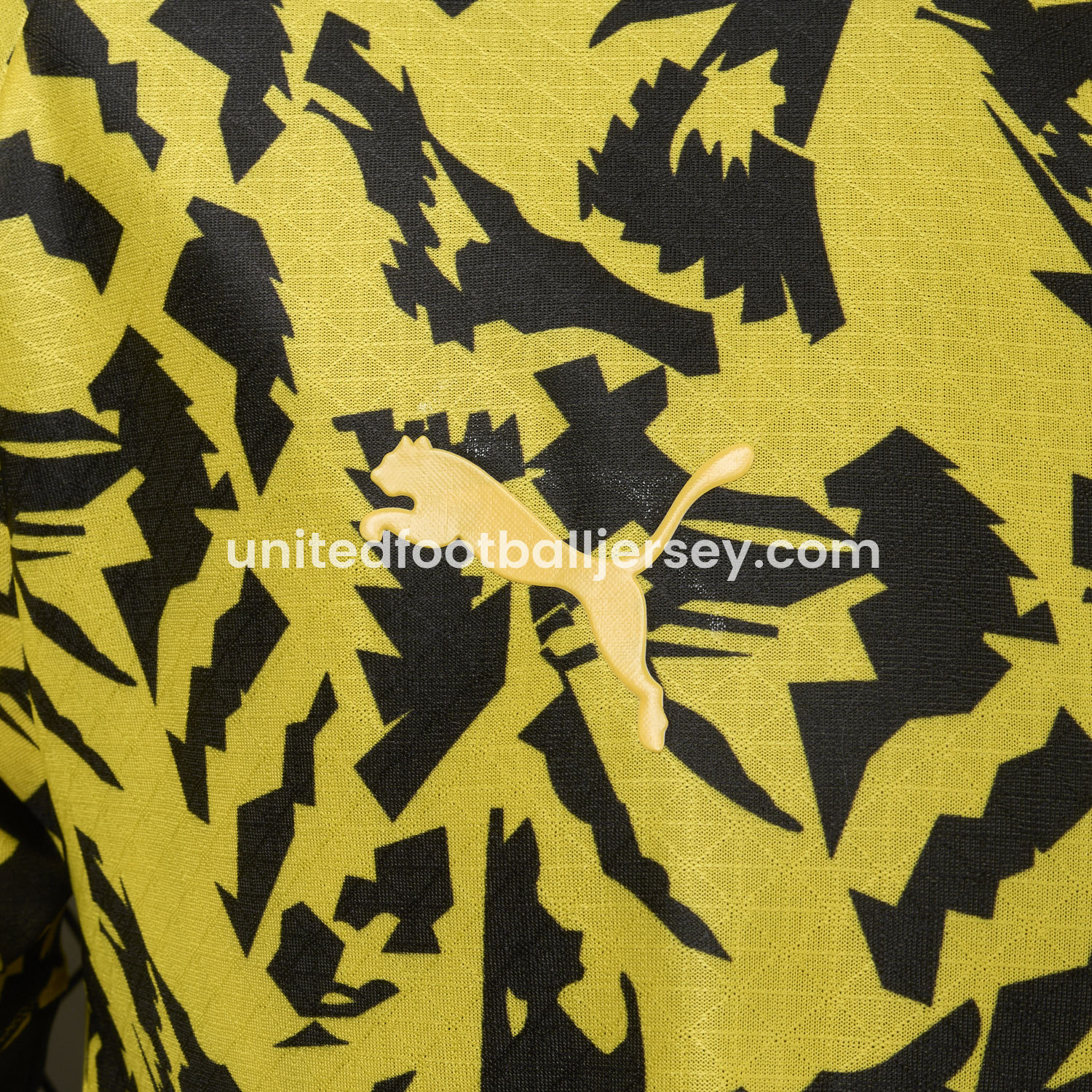 unitedfutballjersey-Dortmund 25-26 Black Disordered Texture Yellow Special Jersey - Player Version