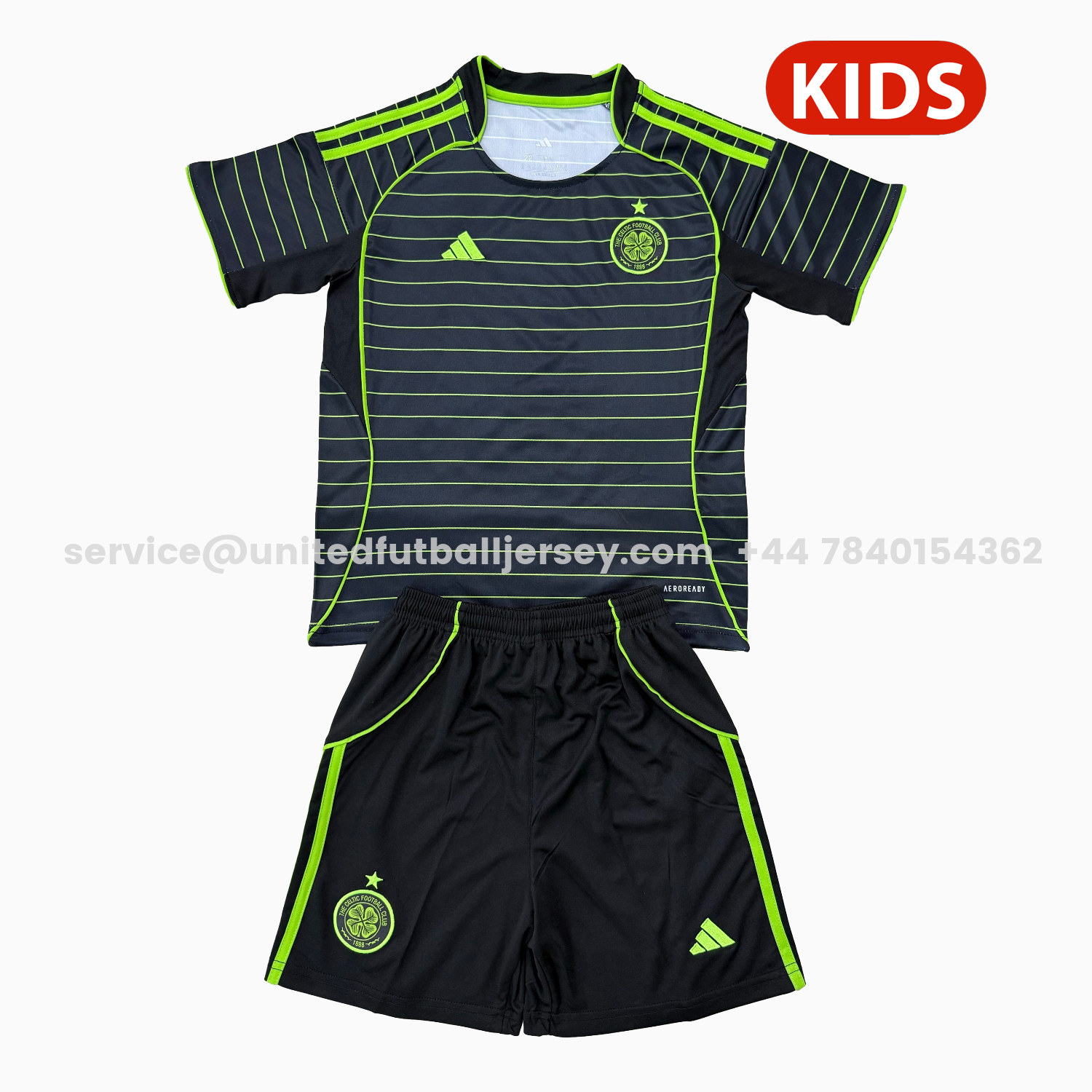 unitedfutballjersey-Celtic 25-26 Away Kids Kit