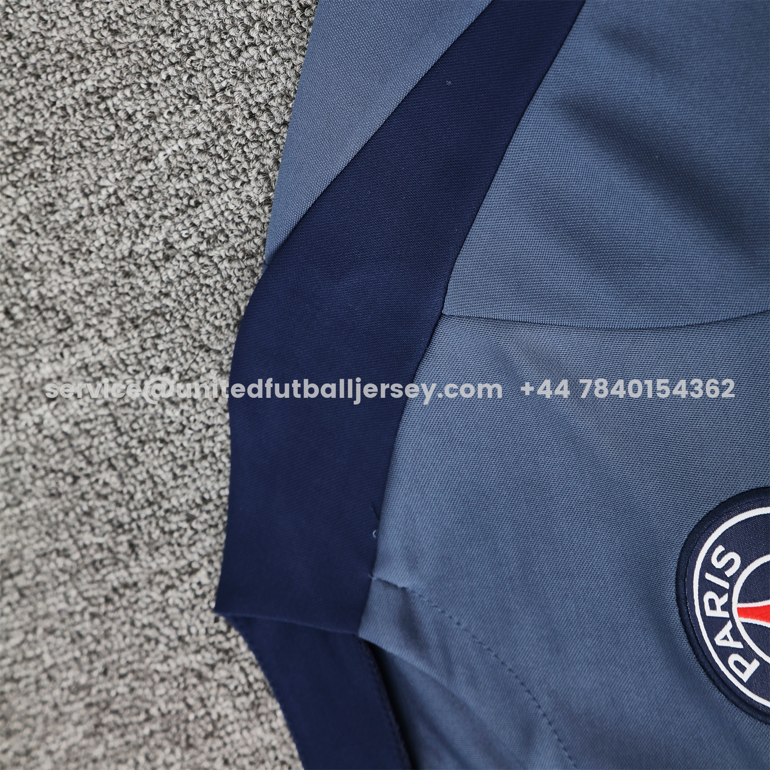 unitedfutballjersey-Paris Saint-Germain PSG 25-26 Short-Sleeve Training Set - Deep Blue Top & Deep Blue Shorts