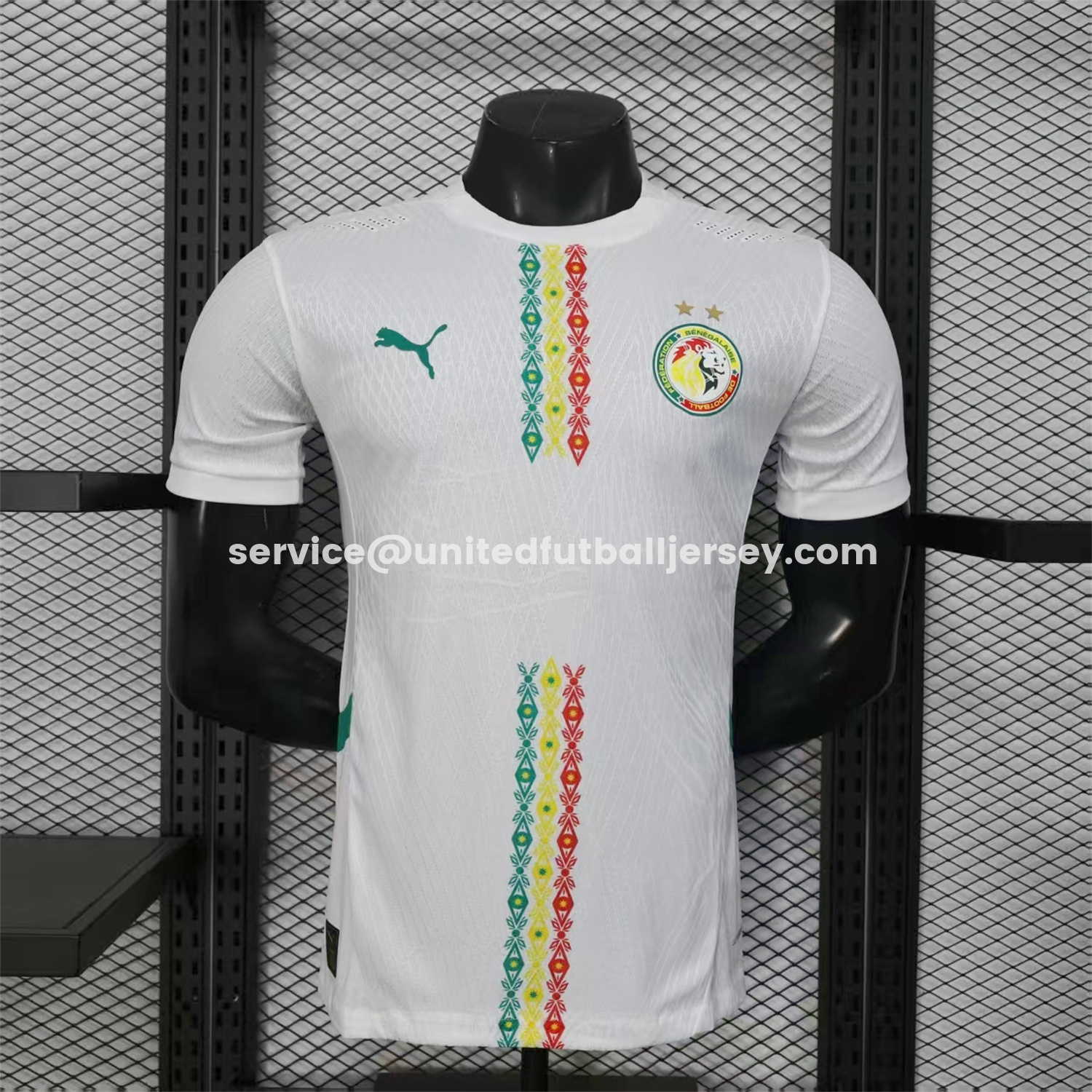 unitedfutballjersey-Senegal 2026 Home Double Stars Jersey - Player Version