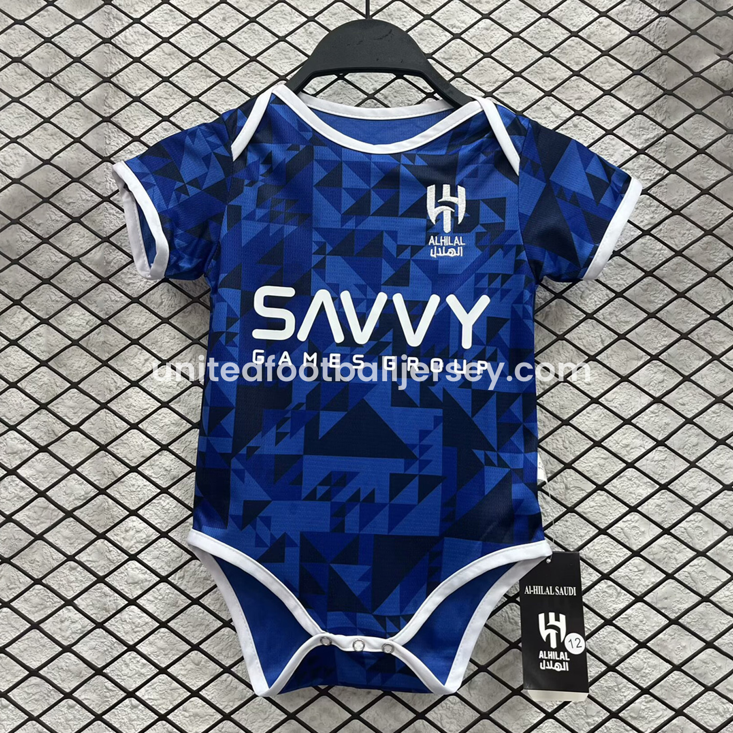 unitedfutballjersey-Al Hilal Riyadh Crescent 24-25 Home Baby Crawling Suit