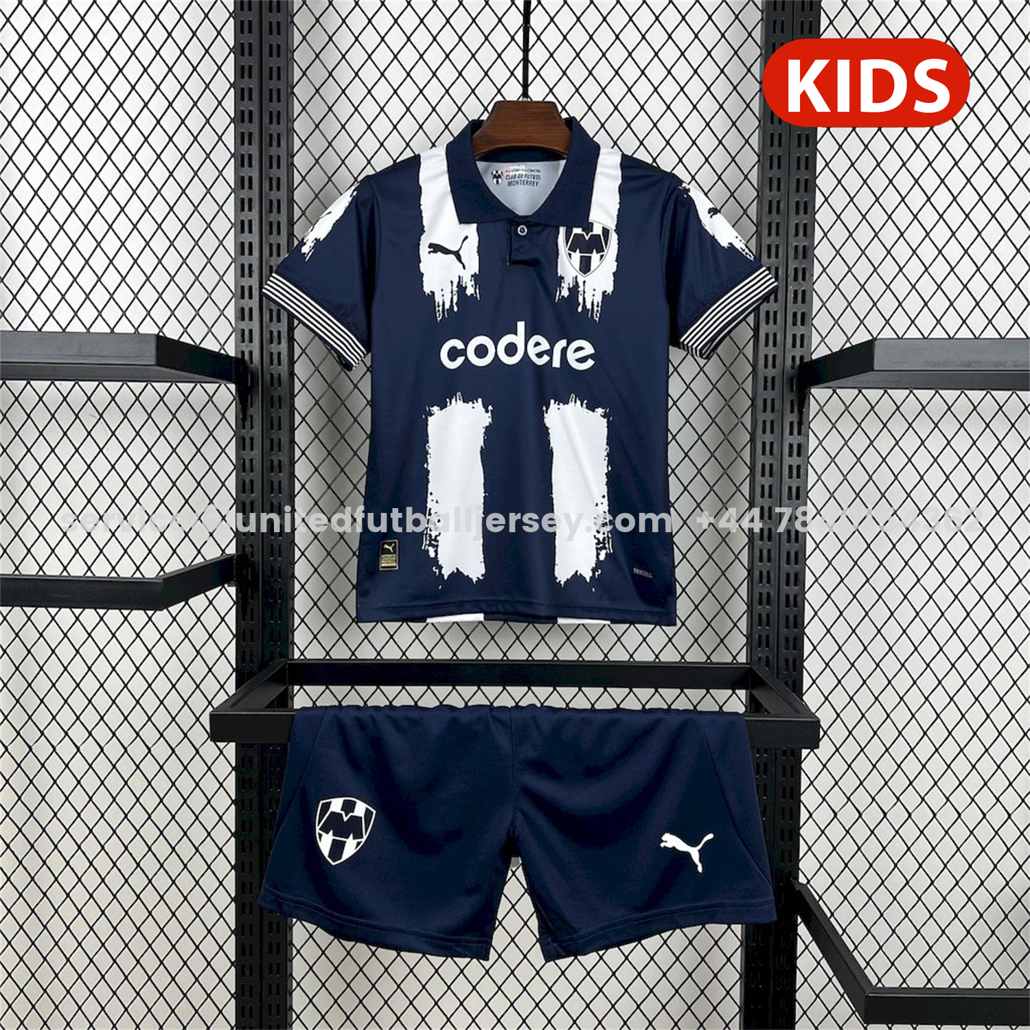 unitedfutballjersey-Rayados Monterrey 25-26 Club World Cup Home Kids Kit
