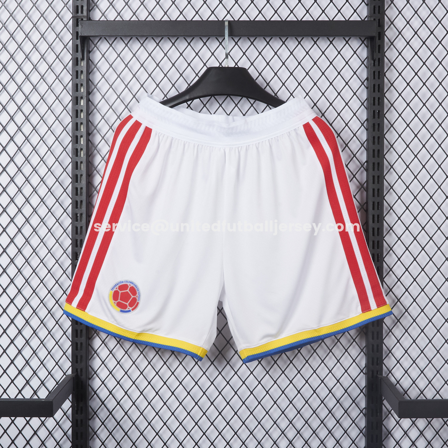 unitedfutballjersey-Colombia 2026 White Shorts - Player Version