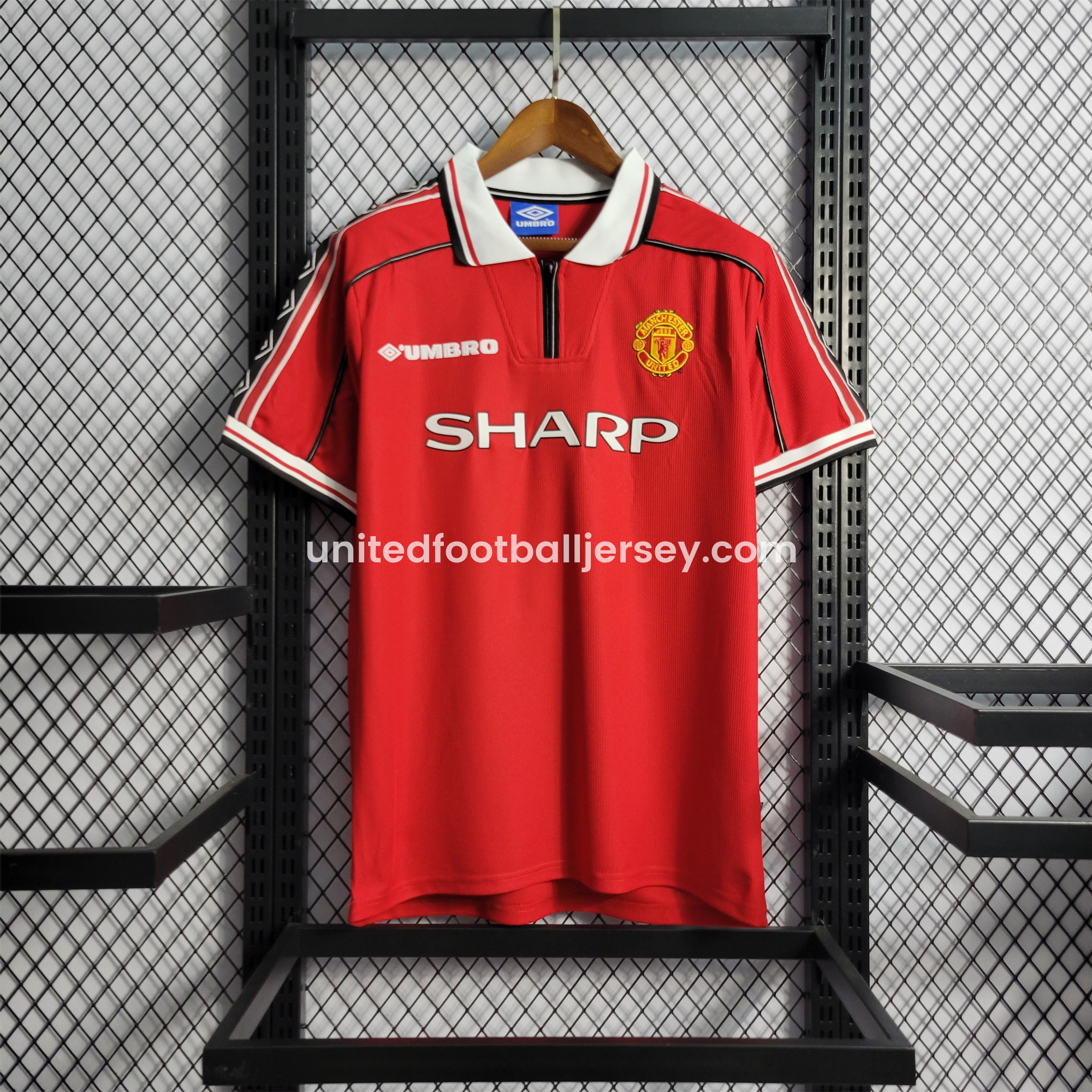unitedfutballjersey-Retro Manchester United 98-99 Home Jersey