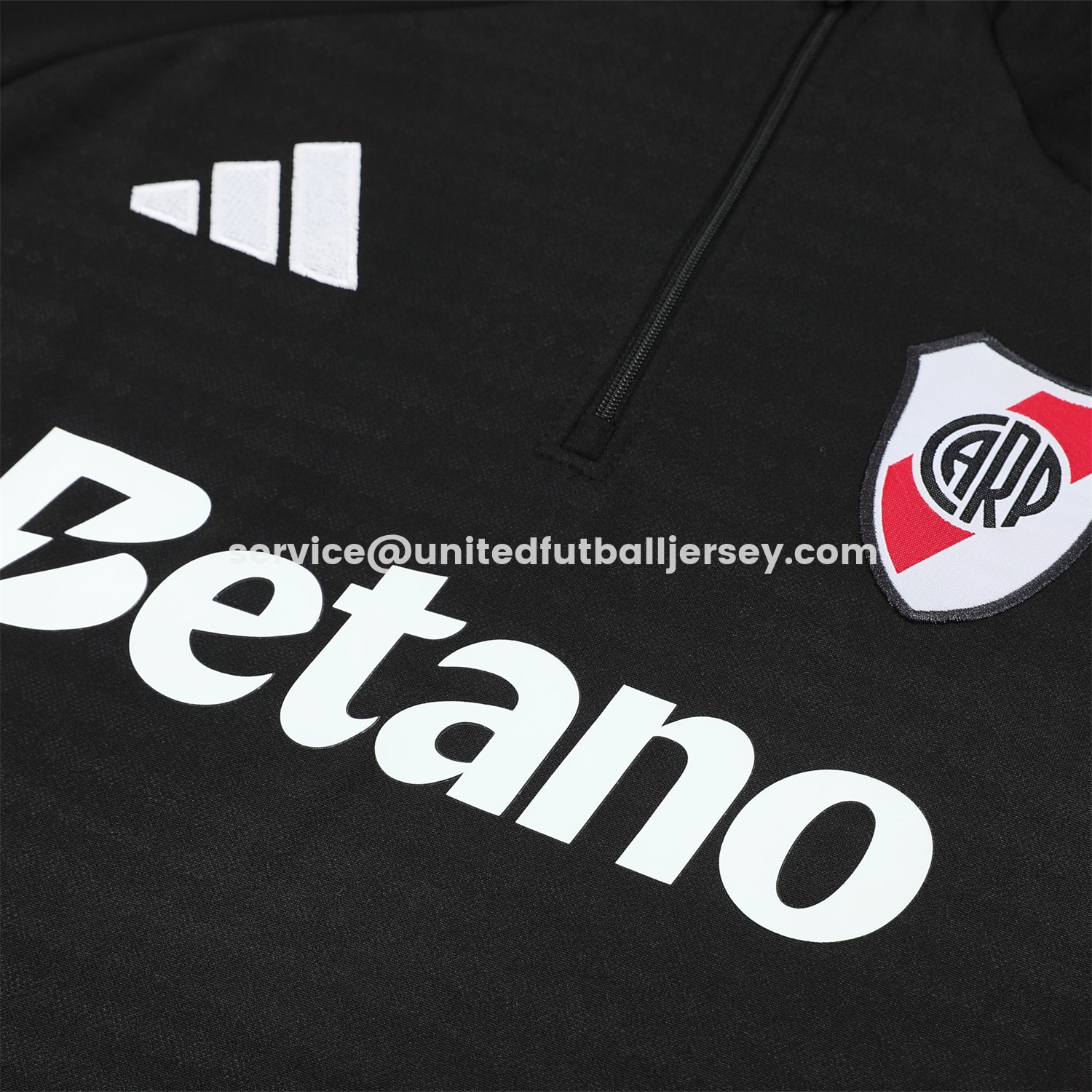 unitedfutballjersey-River Plate 25-26 Long Sleeves Training Set - Black With Red Top & Black Pants