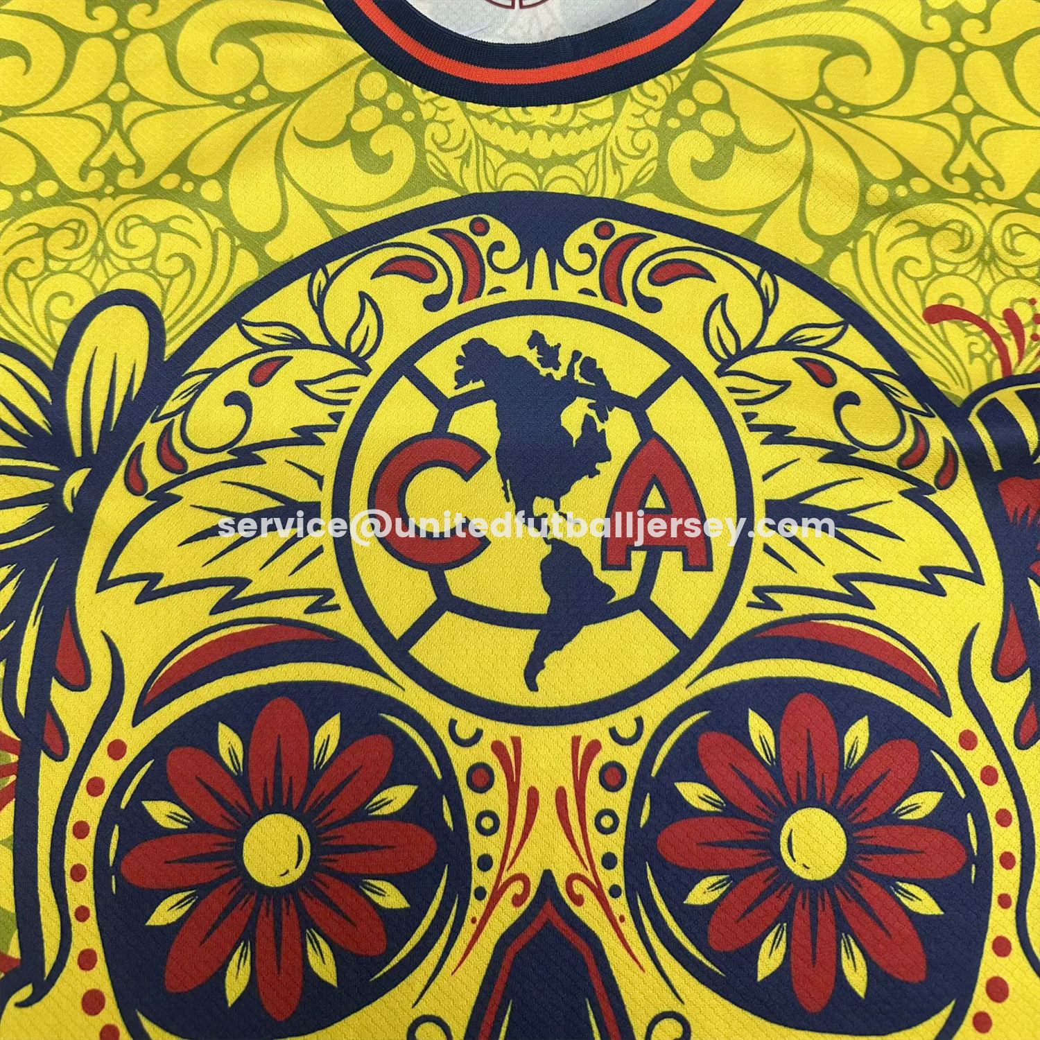 unitedfutballjersey-Club América 25-26 Día de Muertos Yellow Jersey - Fans Version