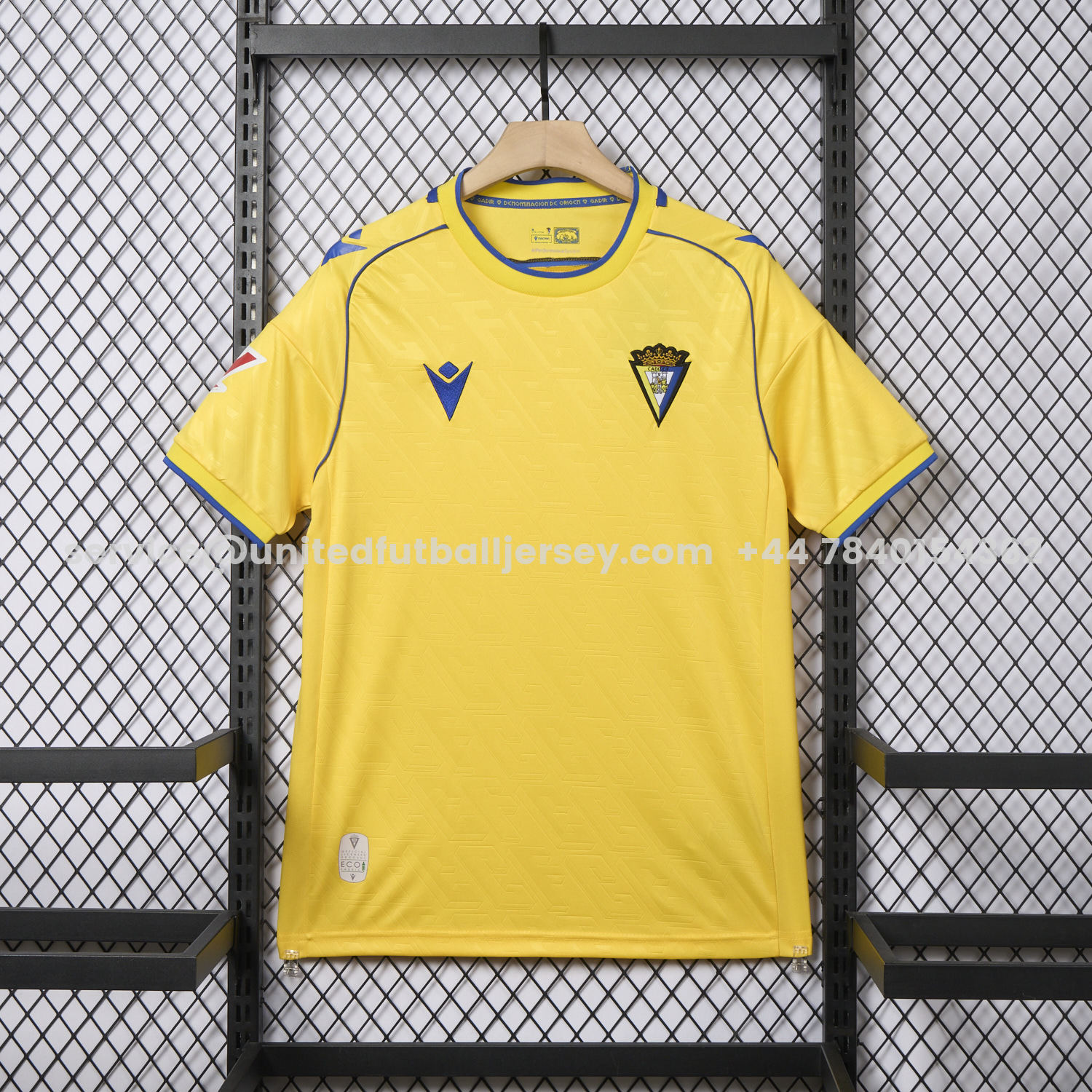 unitedfutballjersey-Cádiz Cadiz 25-26 Home Unsponsored Jersey - Fans Version