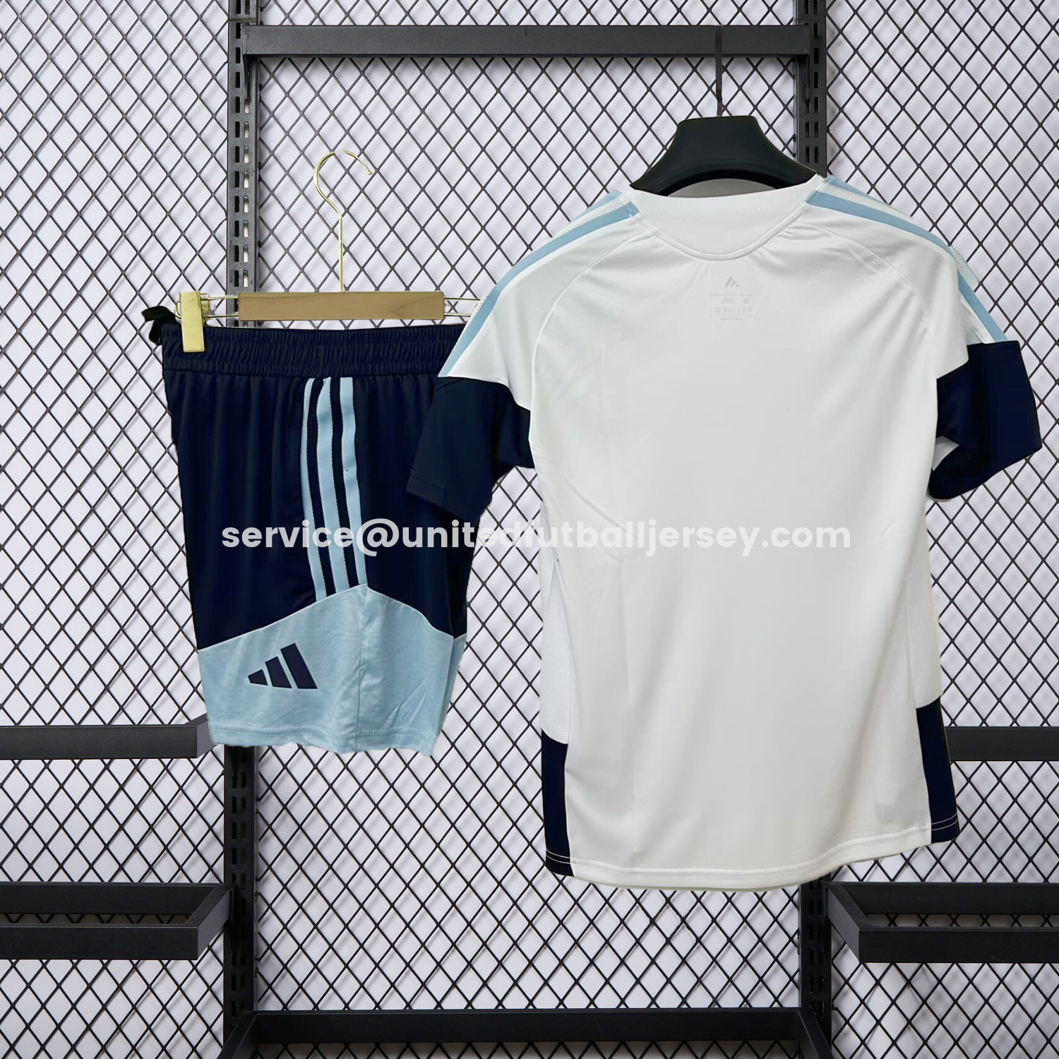unitedfutballjersey-Argentina 2026 White Pre-Match Training Kids Kit