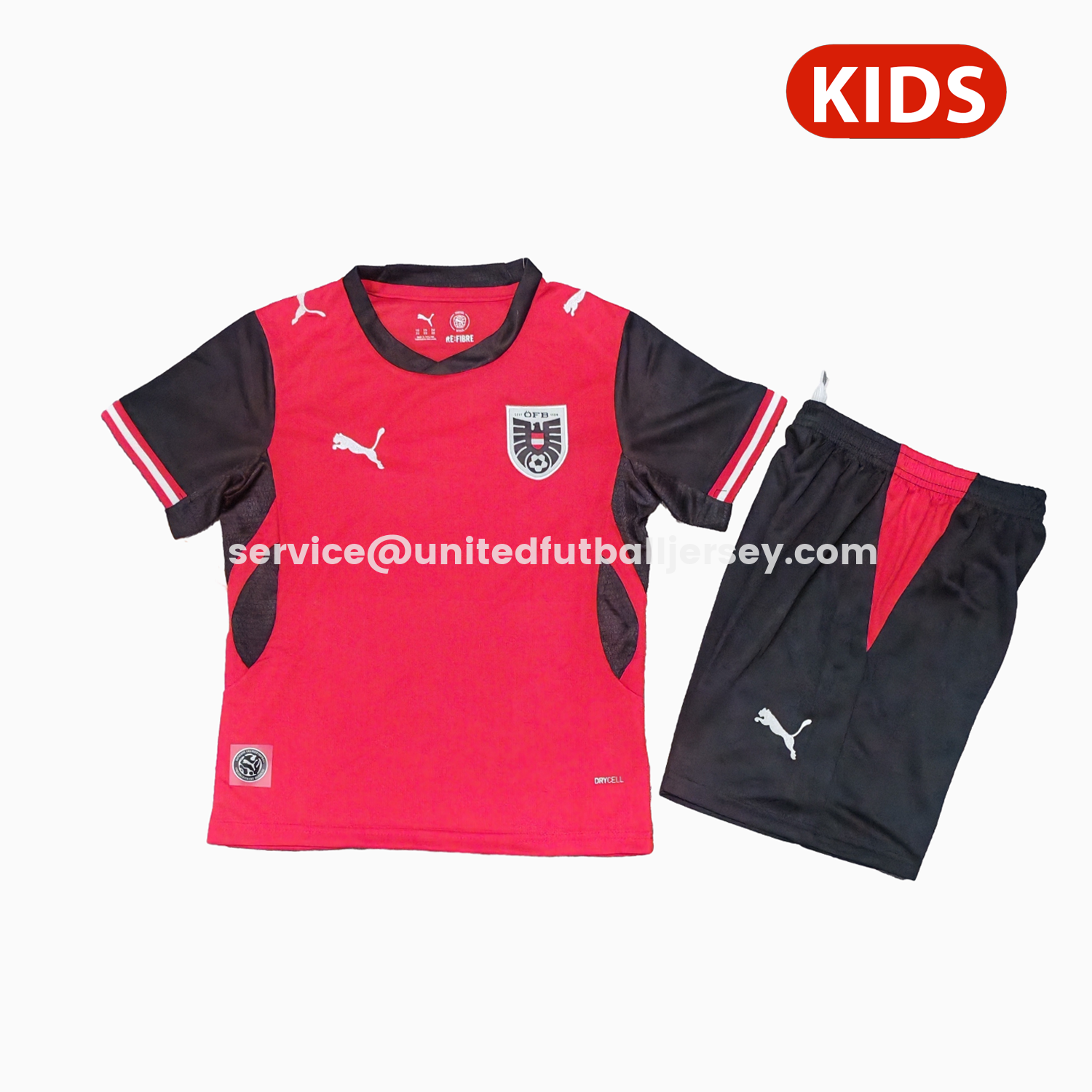 unitedfutballjersey-Austria 2026 Home Kids Kit