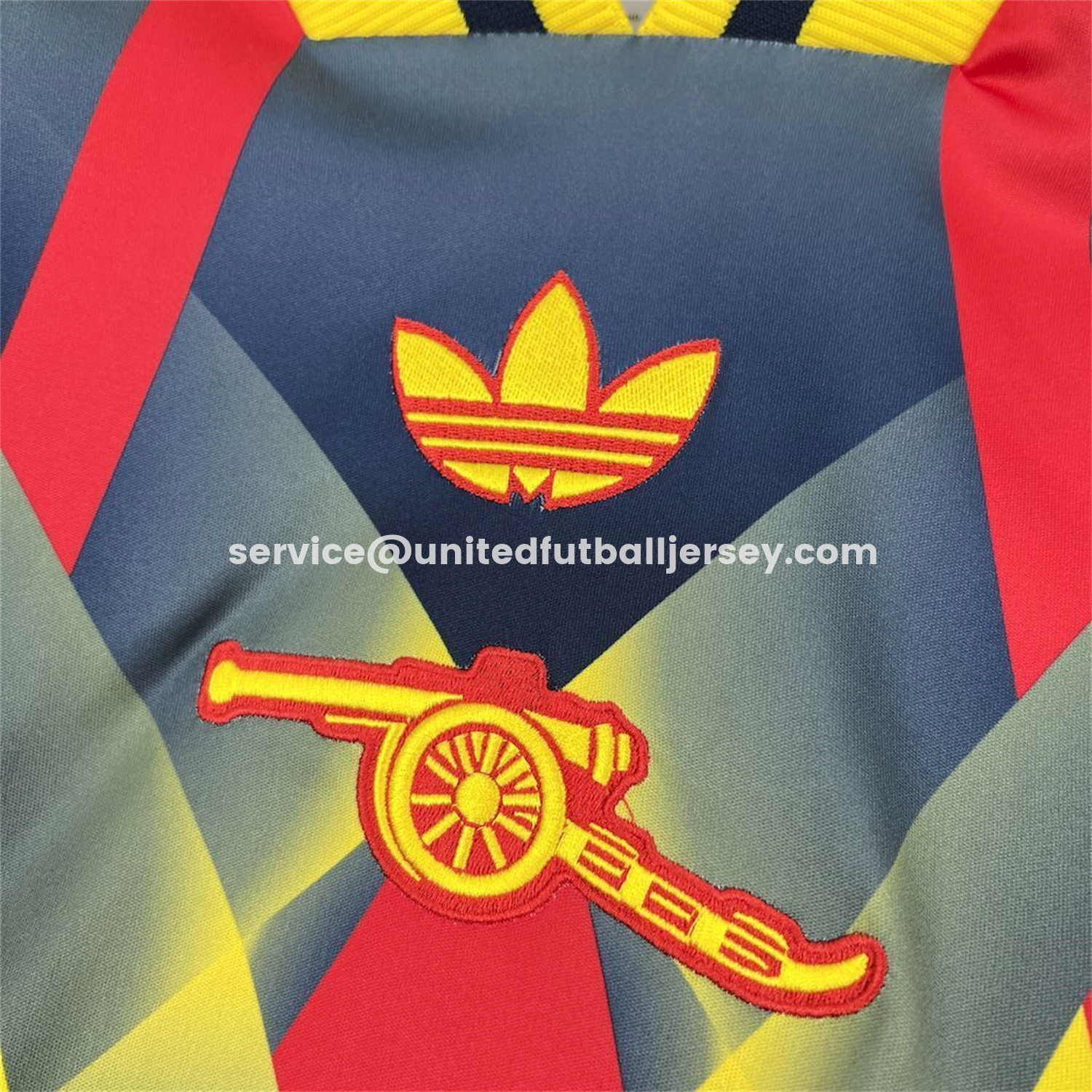 unitedfutballjersey-Arsenal 25-26 Red Yellow Blue LFSTLR Jersey - Fans Version