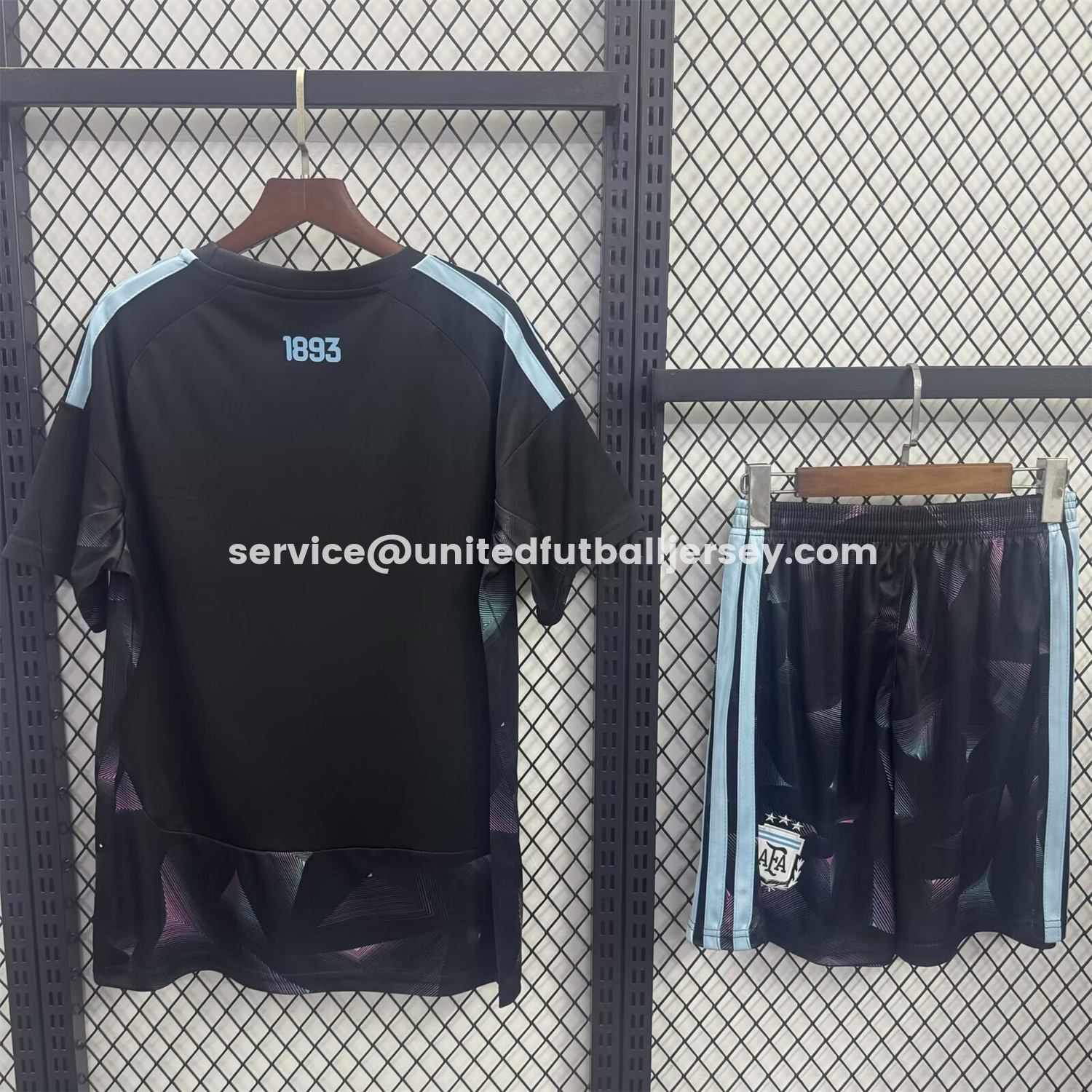 unitedfutballjersey-Argentina 2026 Goalkeeper Black Kids Kit