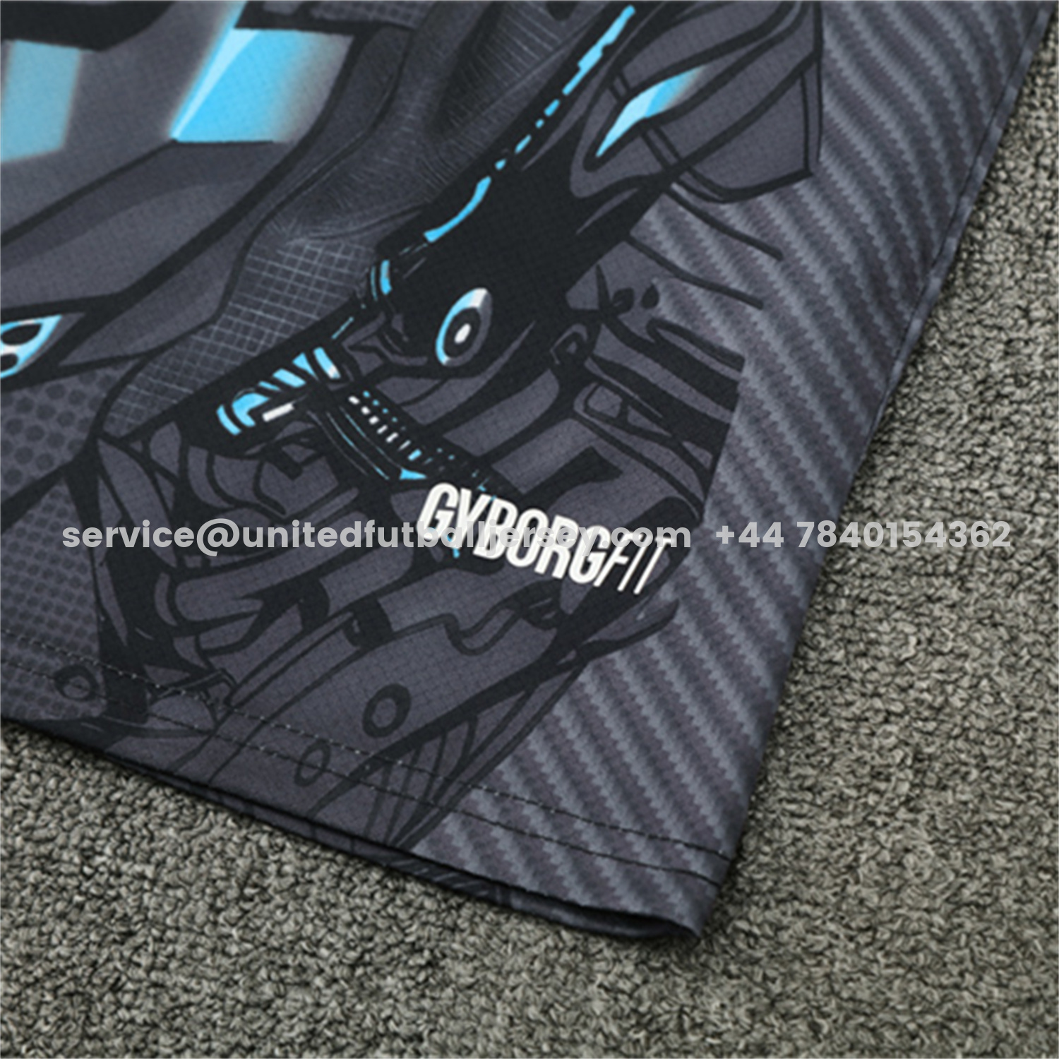 unitedfutballjersey-Napoli 25-26 Short-Sleeve Training Set - Gray Mecha Top & Black Shorts