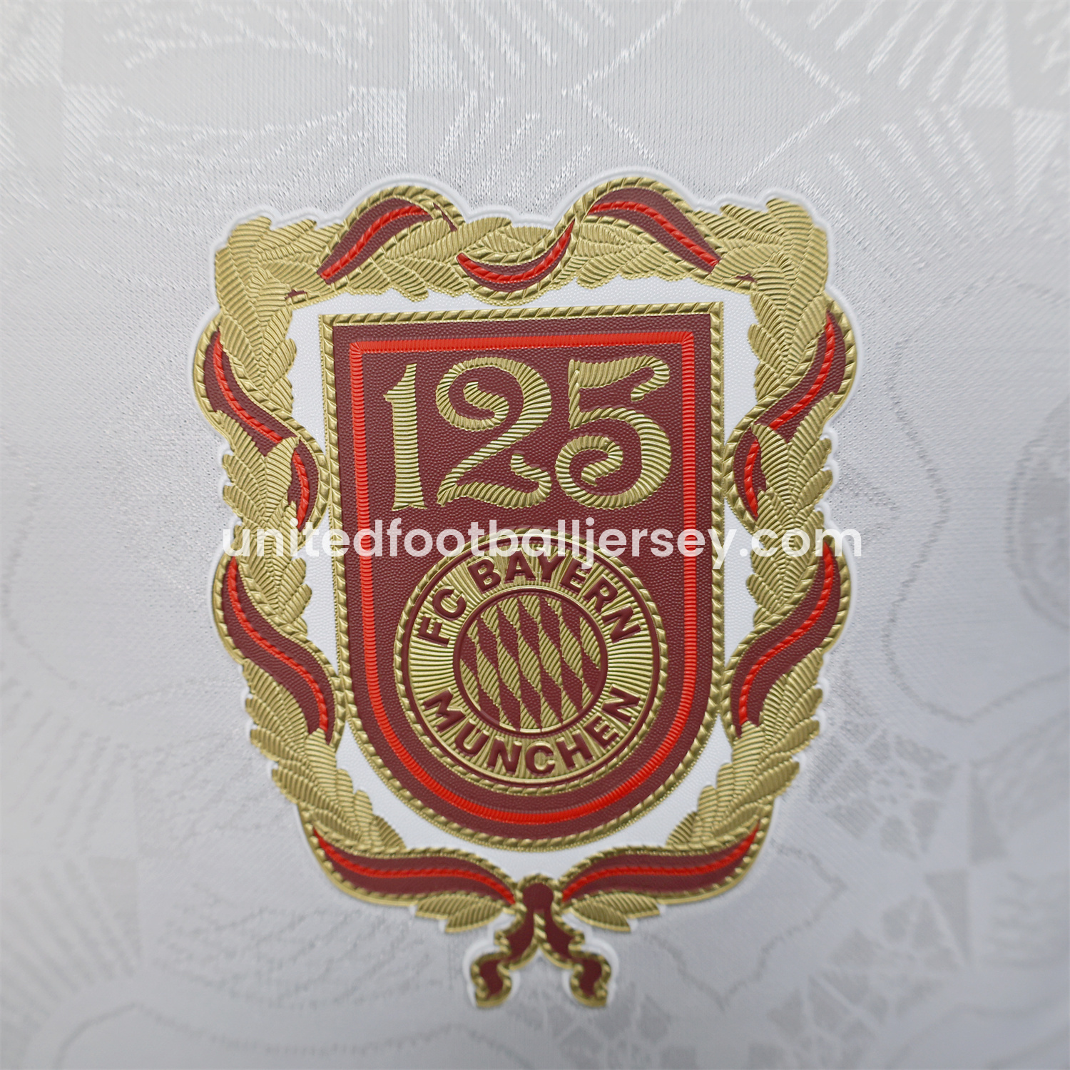 unitedfutballjersey-Bayern Munich 2025 White 125th Anniversary Jersey - with 125th Patch on Back - Player Version
