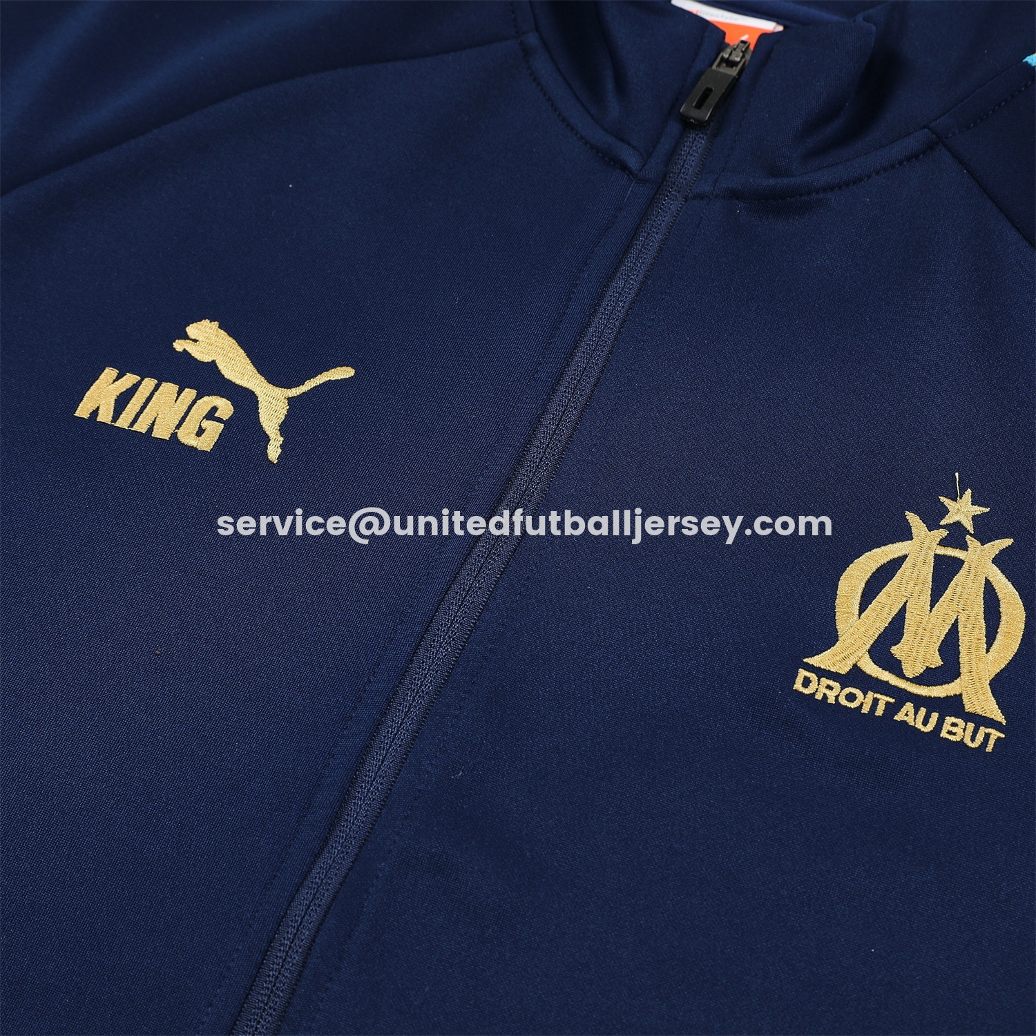 unitedfutballjersey-Marseille 25-26 Long Sleeve Training Set - Dark Blue Top & Pants