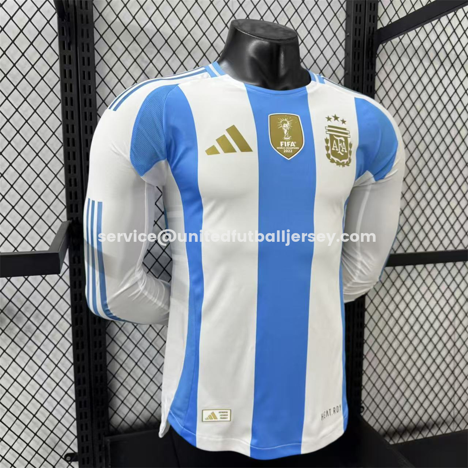 unitedfutballjersey-Argentina 2024 Home Long Sleeves Jersey - Player Version