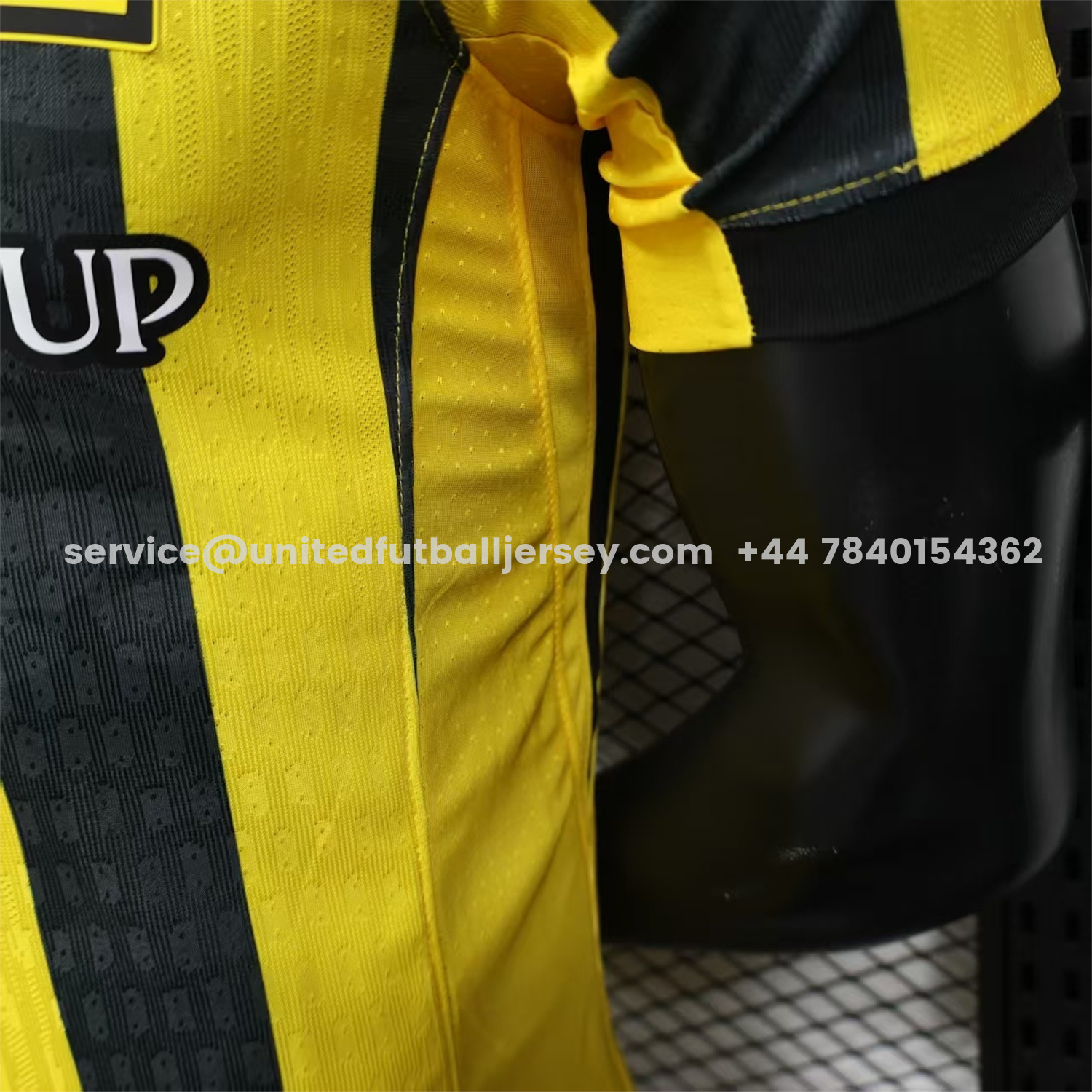 unitedfutballjersey-Al Ittihad Jeddah United 25-26 Home Yellow New Sponsors Jersey - Player Version