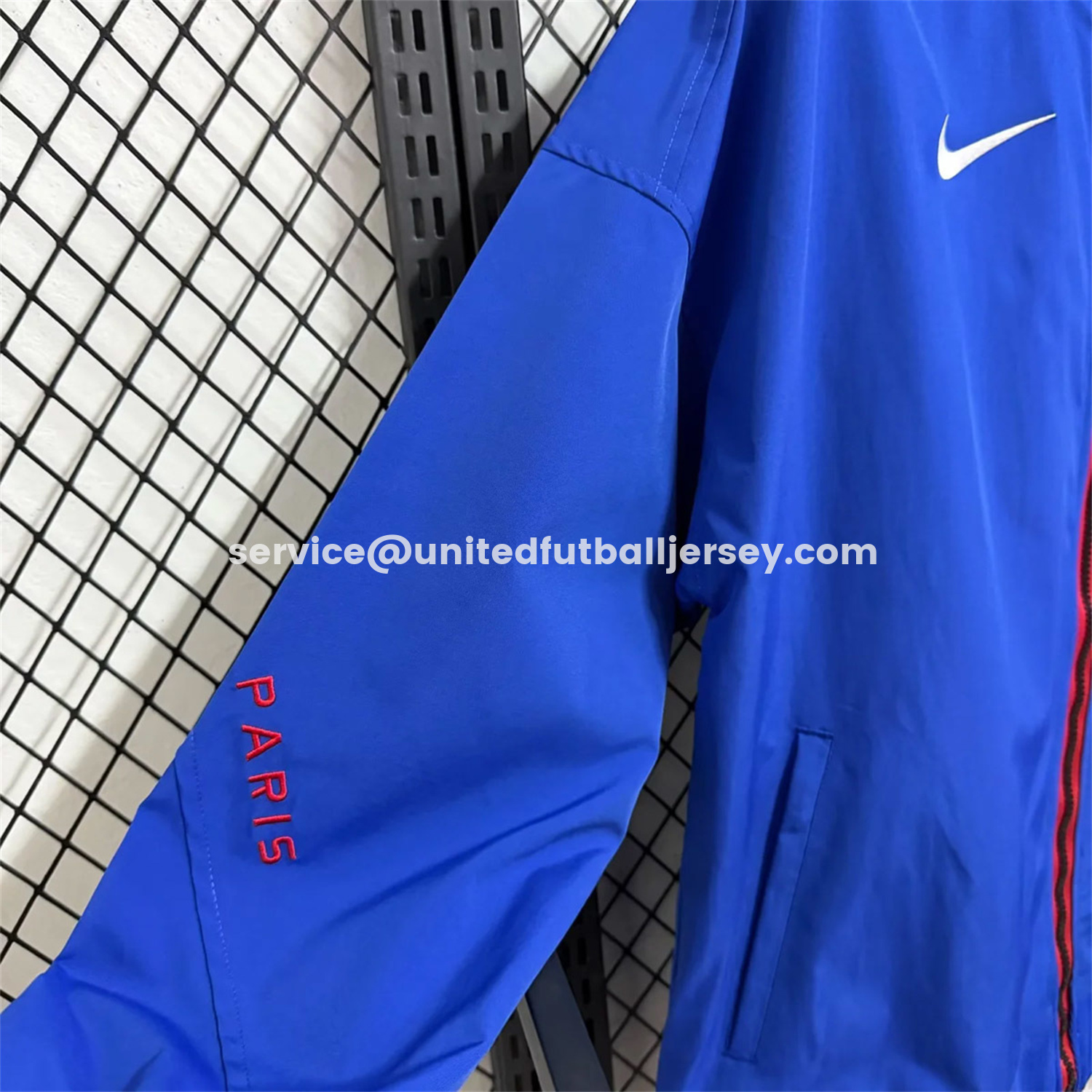 unitedfutballjersey-Paris Saint-Germain PSG 25-26 Windbreaker Jacket - Blue