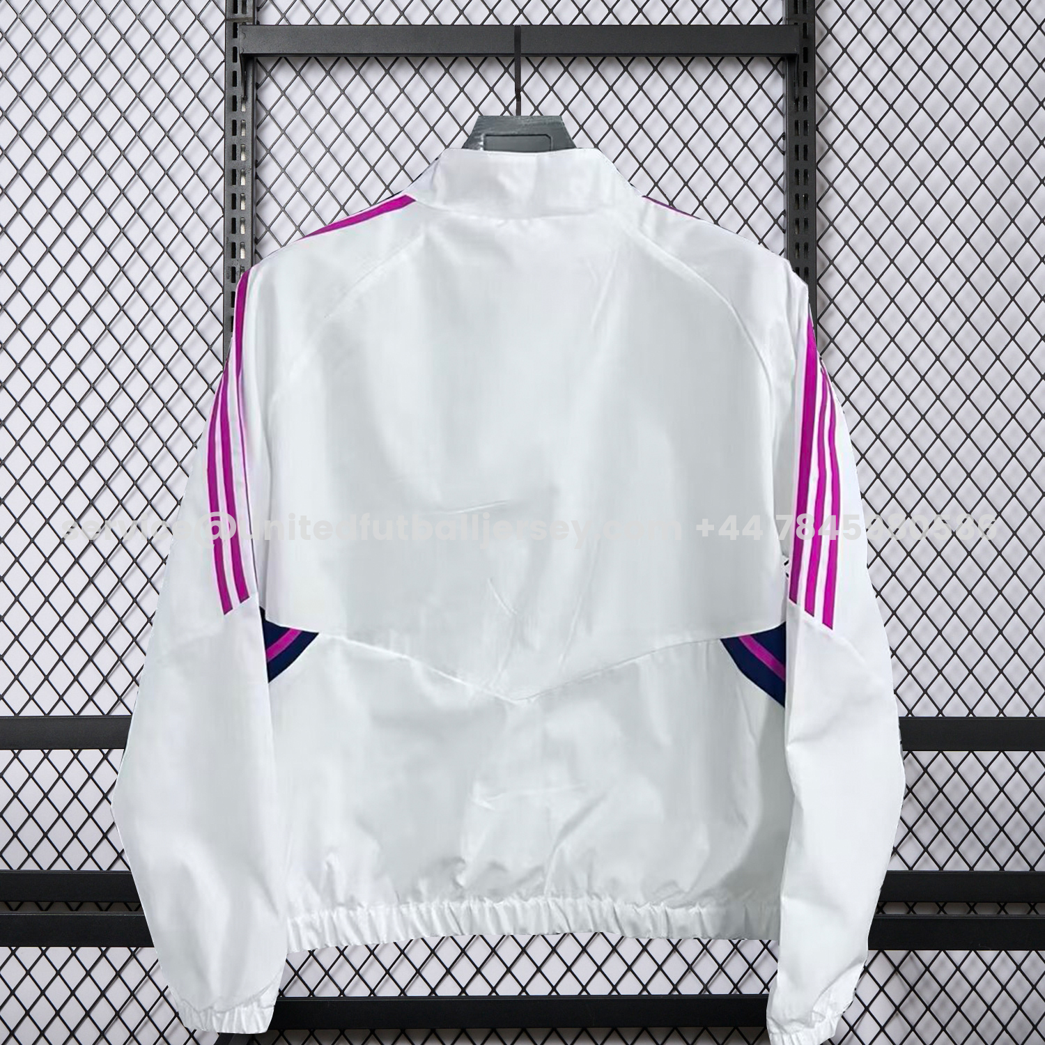 unitedfutballjersey-Arsenal 25-26 Windbreaker Jacket - White And Purple