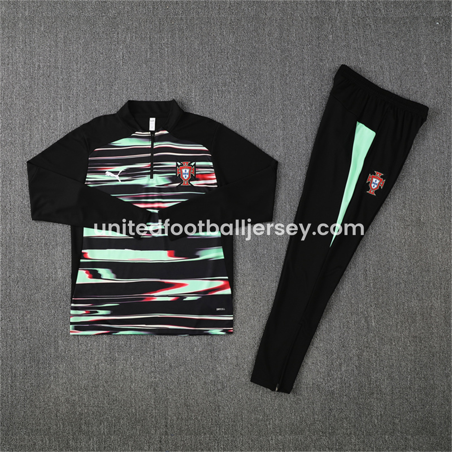 unitedfutballjersey-Portugal 25-26 Kids Long Sleeve Training Set - Camouflage