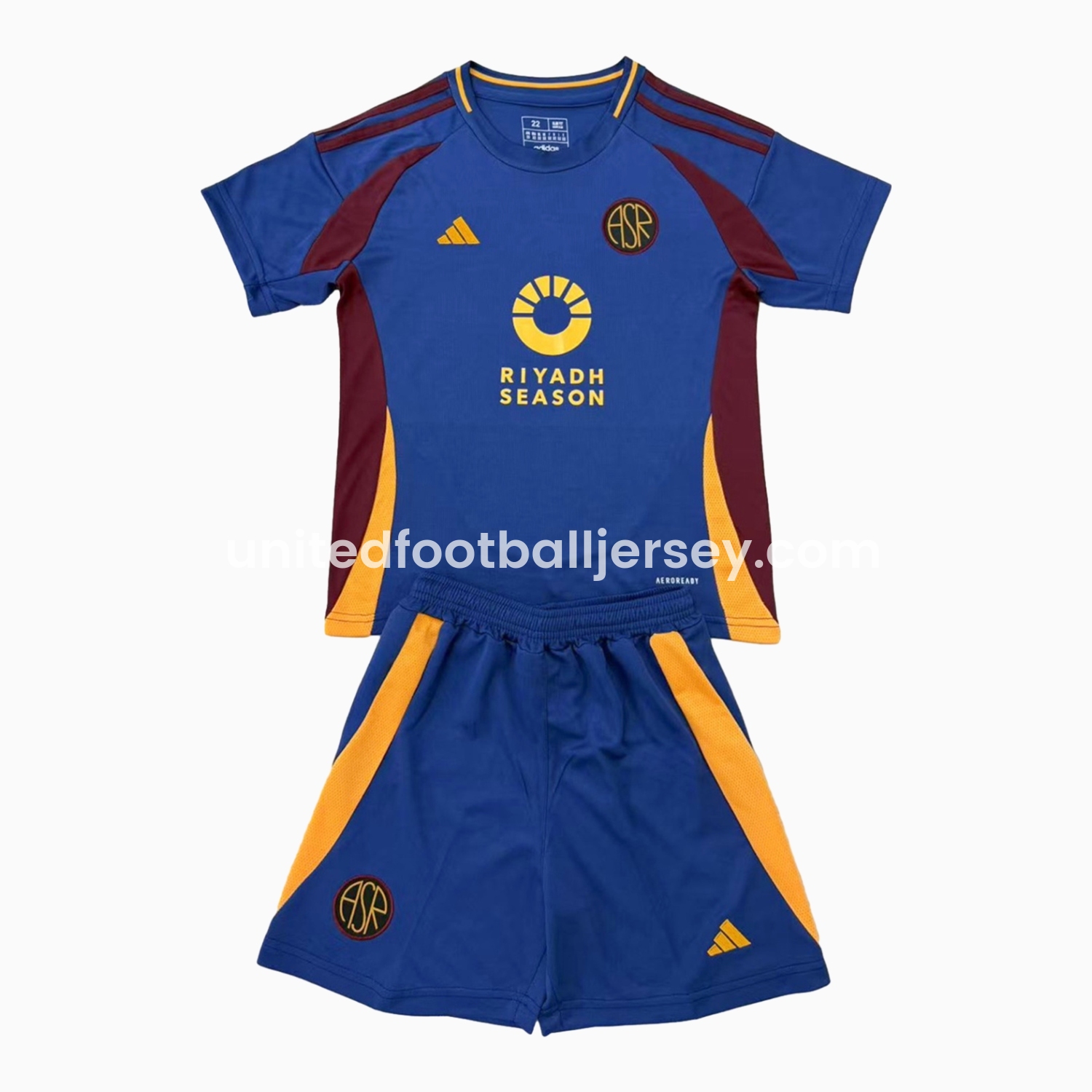 unitedfutballjersey-AS Roma 24-25 Third Kids Kit