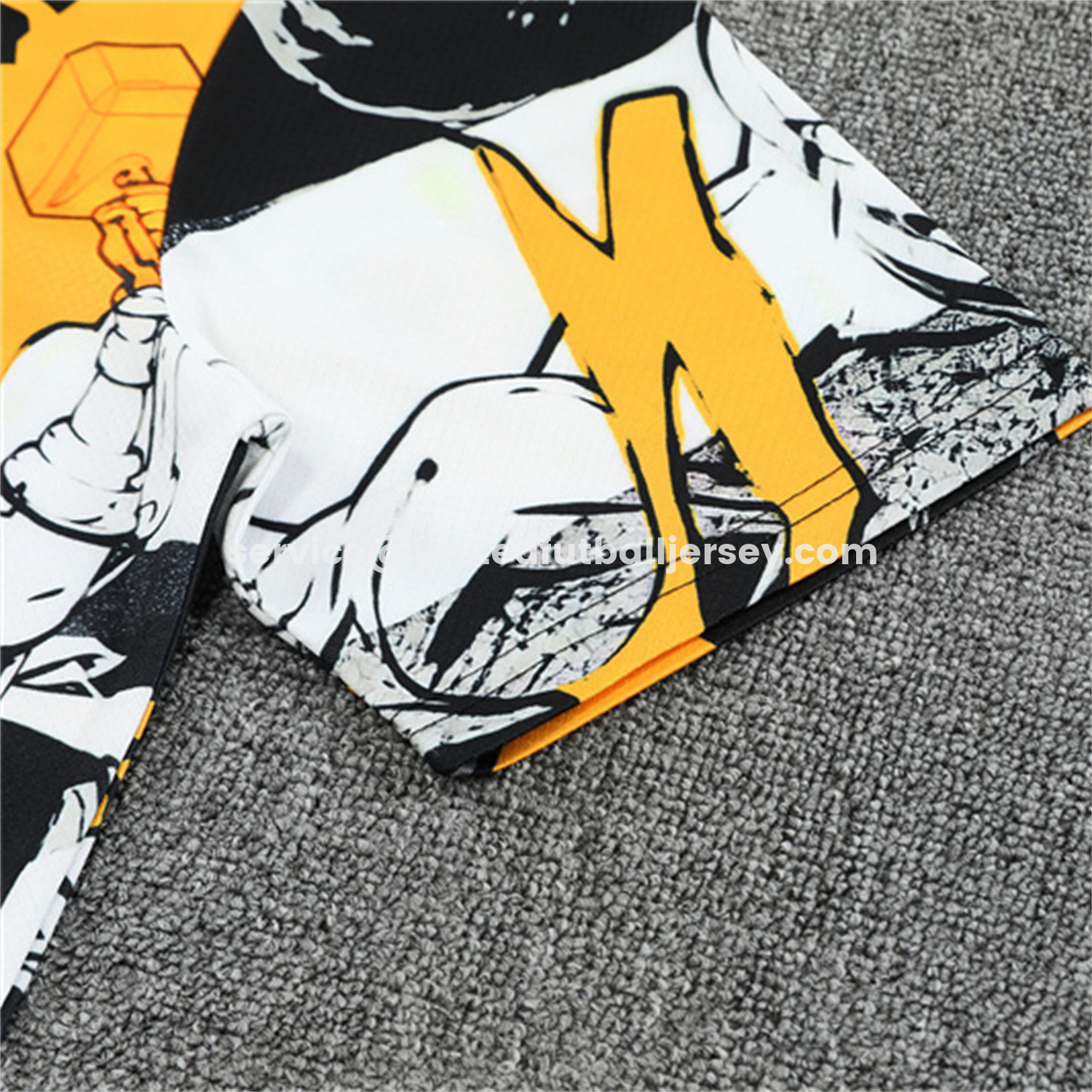 unitedfutballjersey-Real Madrid 25-26 Thunder Comics Short-Sleeve Training Set - Comic Pattern Top & Shorts