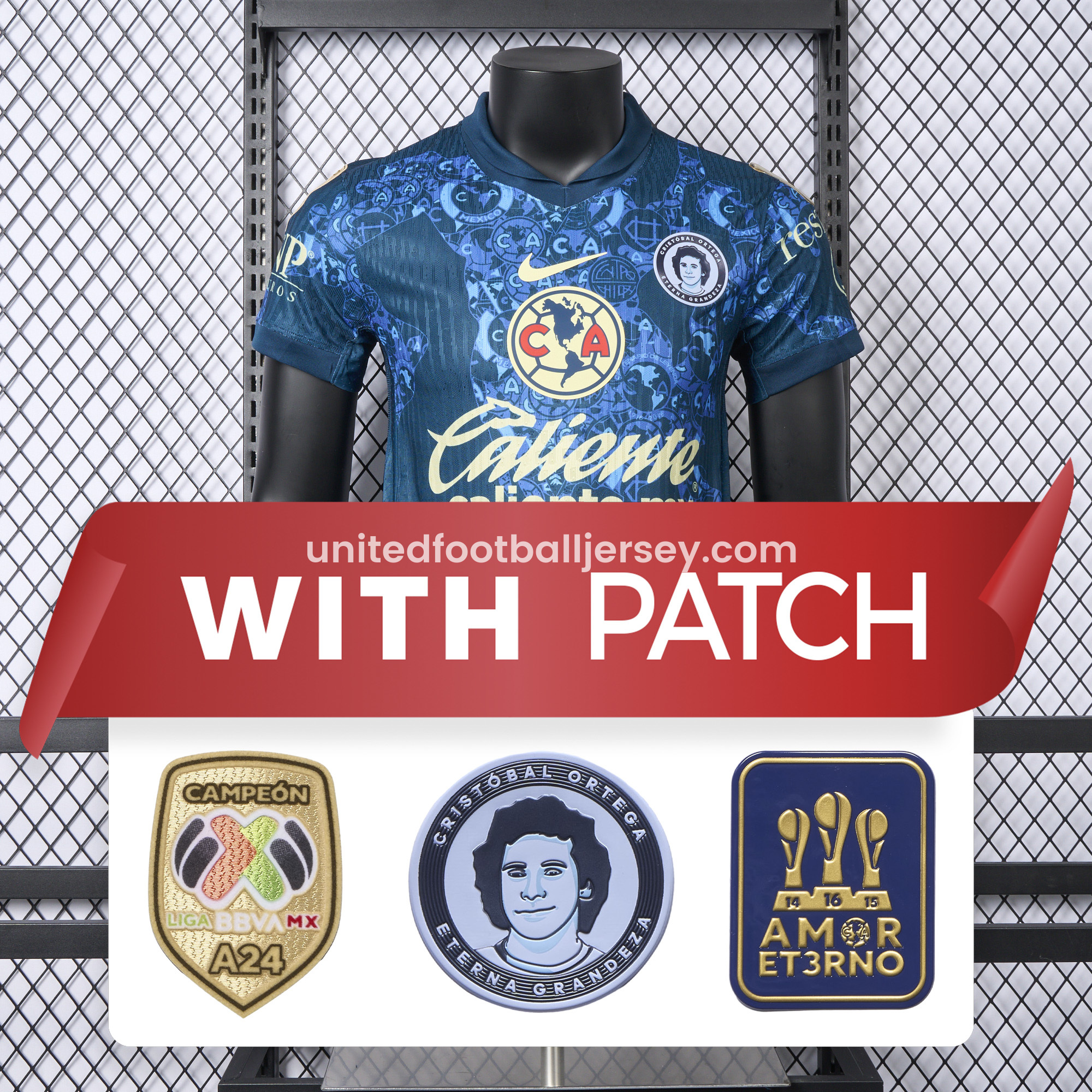 unitedfutballjersey-【New Patches】Club América 24-25 Away Jersey - Player Version
