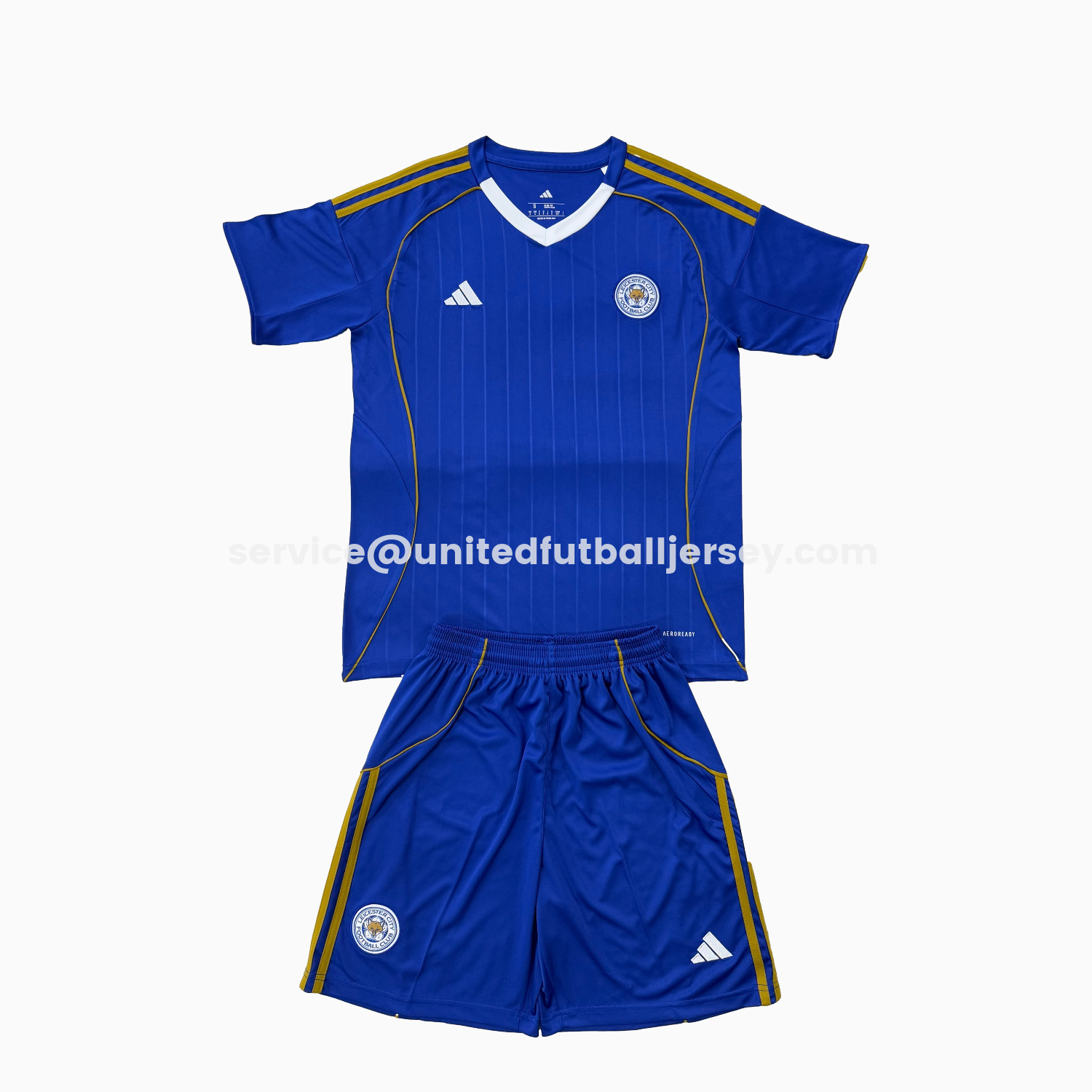 unitedfutballjersey-Leicester City 25-26 Home Kids Kit