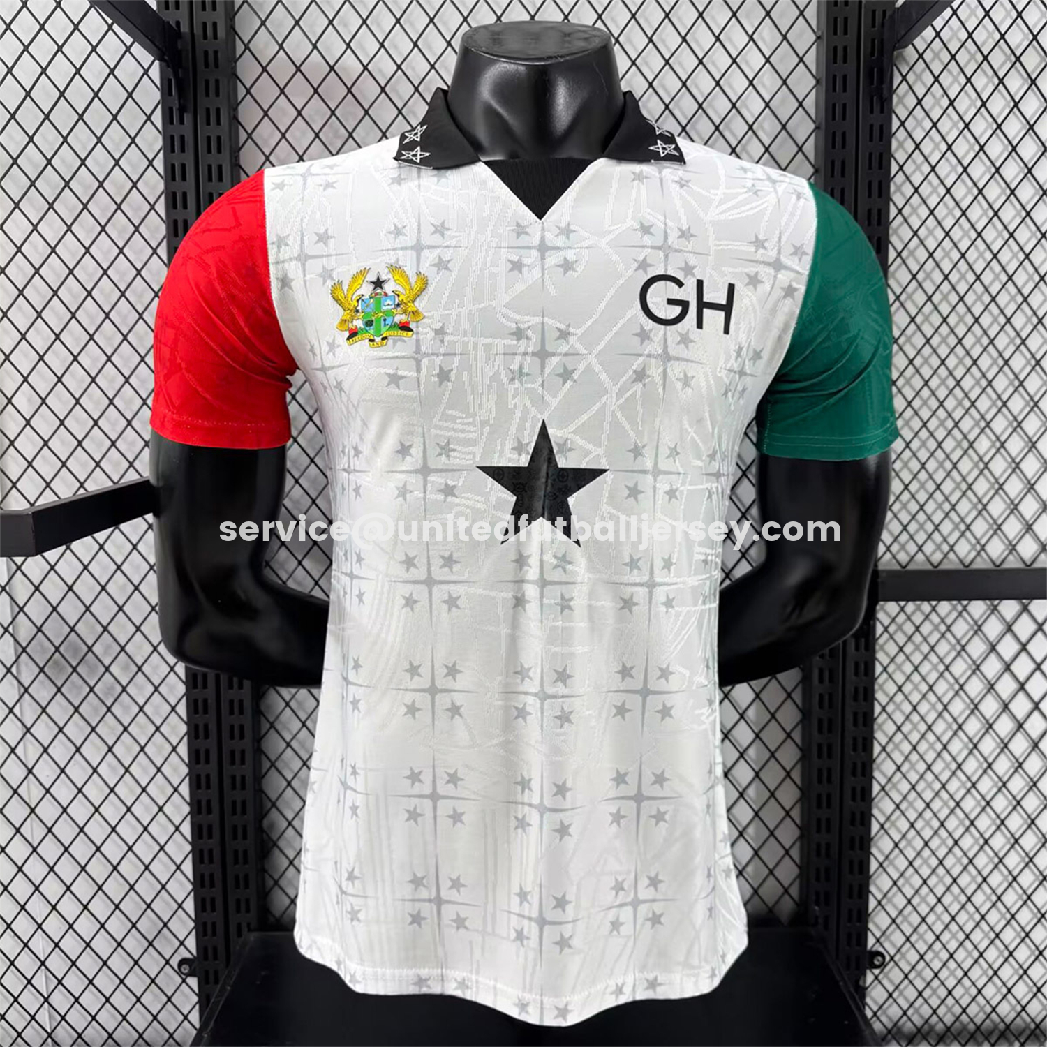 unitedfutballjersey-Ghana 2026 Coat Of Arms White Special Jersey - Player Version