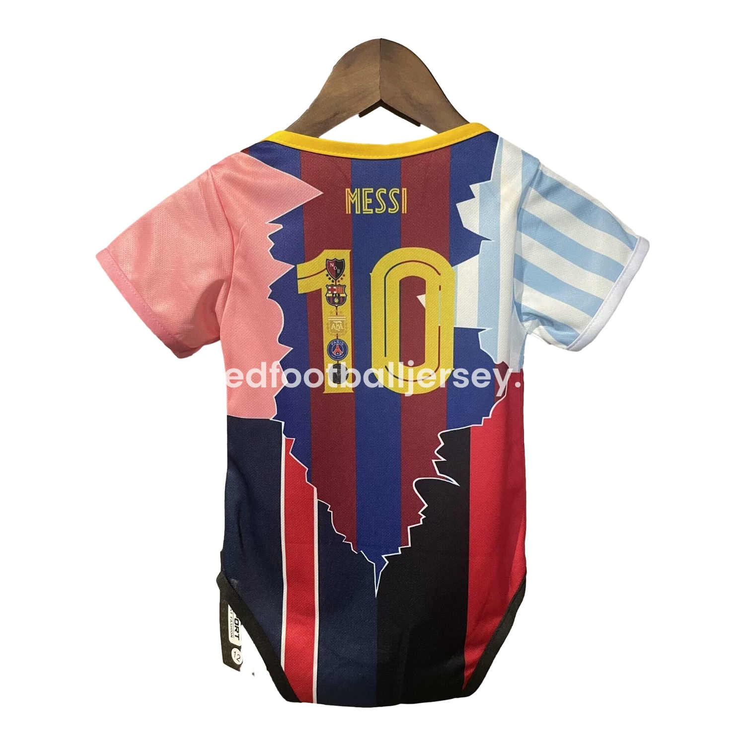 unitedfutballjersey-Messi Career Commemorative Baby Crawling Suit - Argentina Barcelona INT M.A.M Paris Saint-Germain PSG