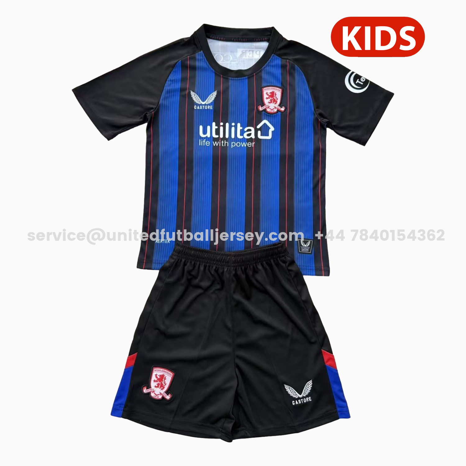 unitedfutballjersey-Middlesbrough 25-26 Away Kids Kit