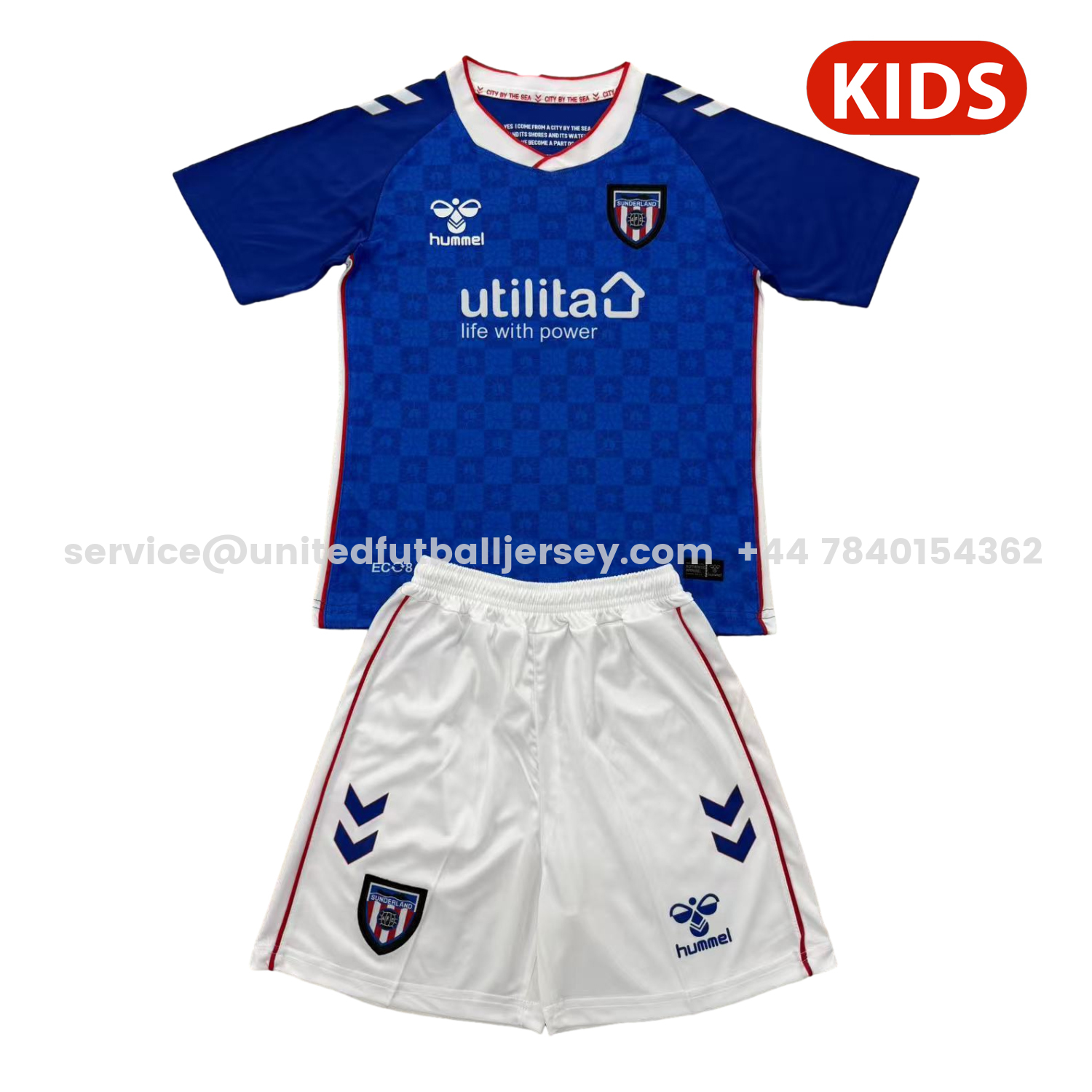unitedfutballjersey-Sunderland 25-26 Away Kids Kit