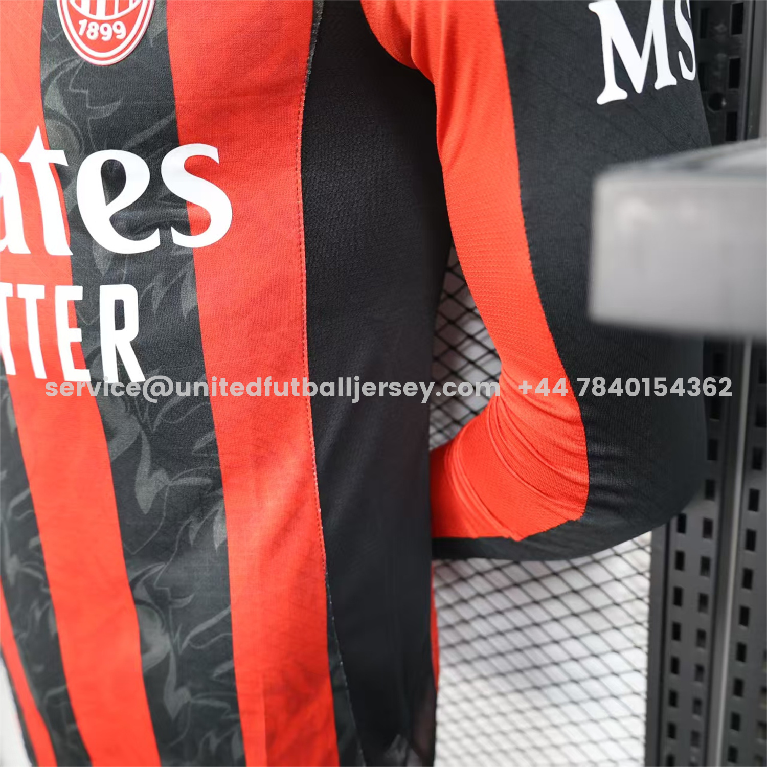 unitedfutballjersey-AC Milan 25-26 Home Long Sleeves Jersey - Player Version
