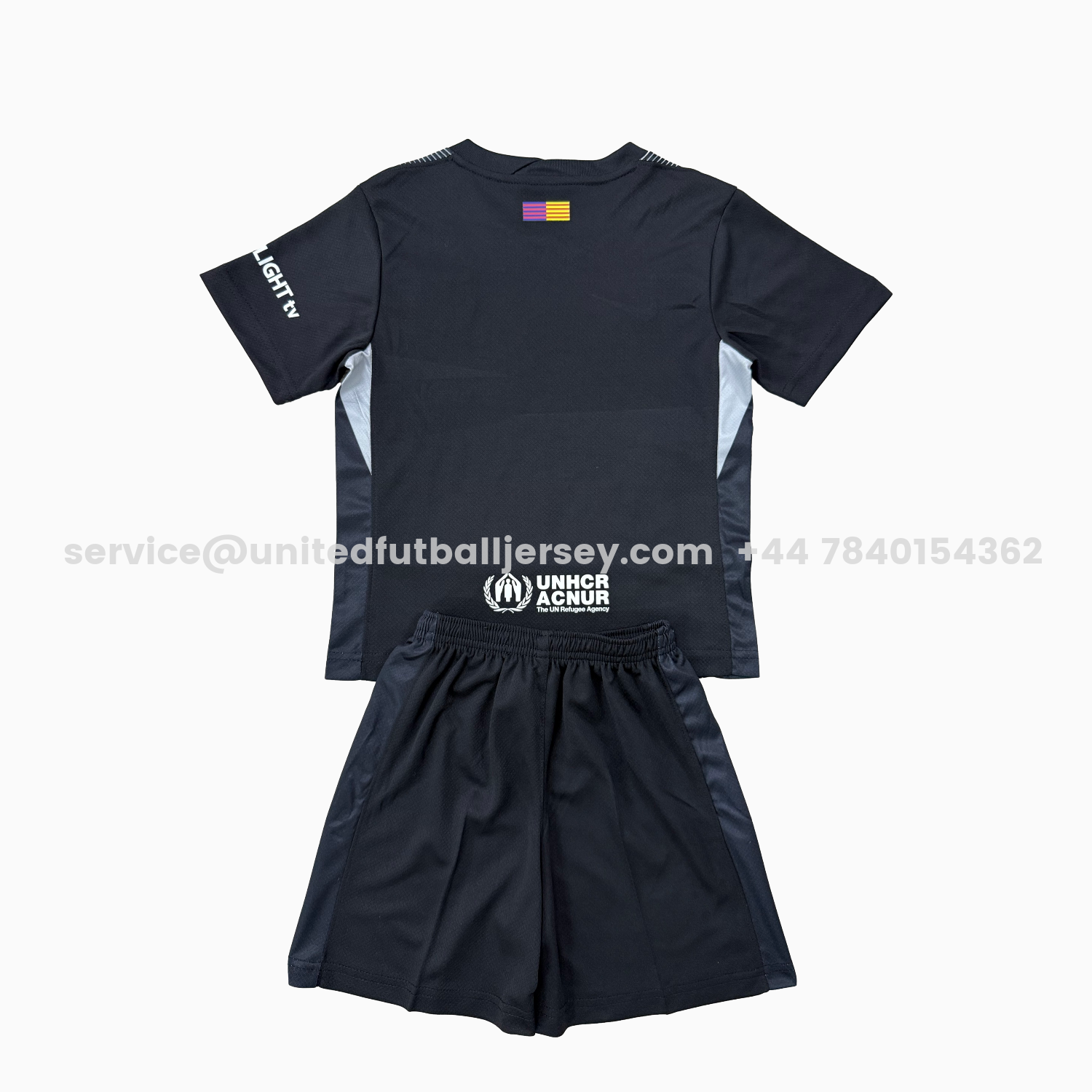unitedfutballjersey-Barcelona 25-26 Black Goalkeeper Kids Kit