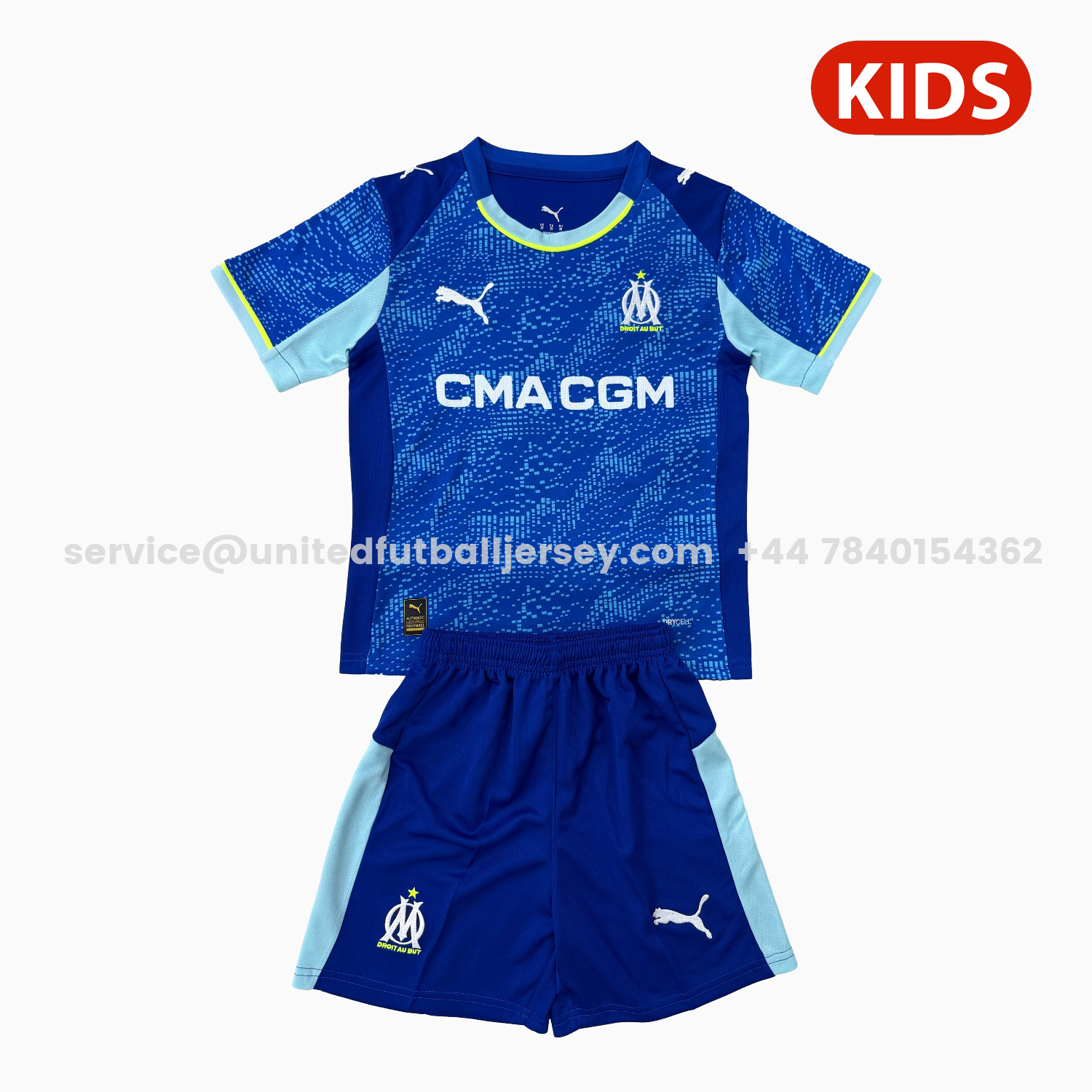 unitedfutballjersey-Marseille 25-26 Third Kids Kit