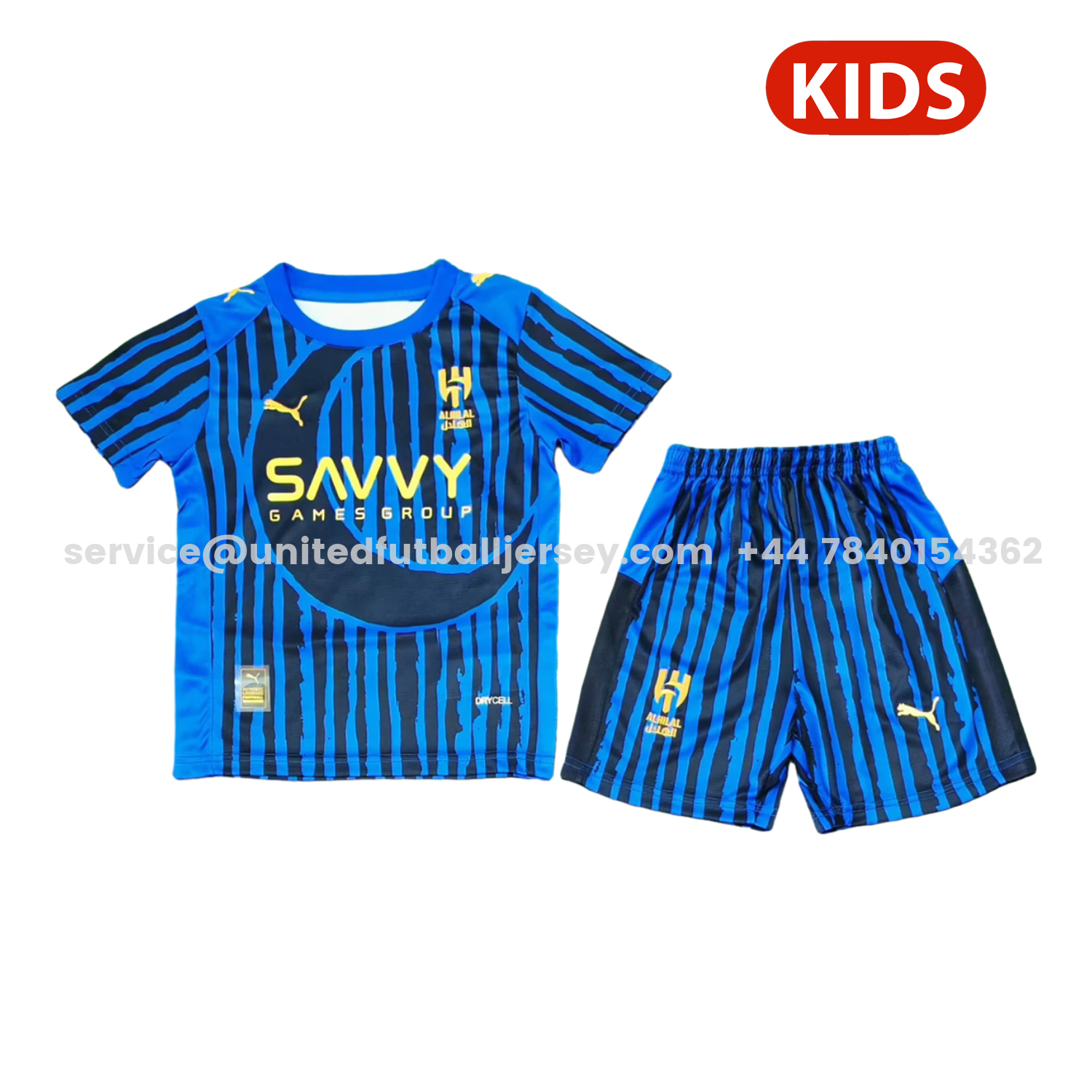 unitedfutballjersey-Al Hilal Riyadh Crescent 25-26 Club World Cup Home Kids Kit