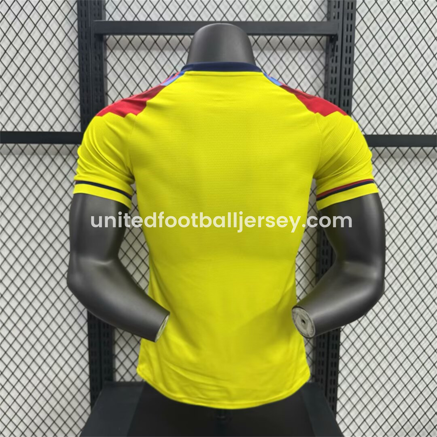 unitedfutballjersey-Club América 25-26 Blue and Red V-Shaped Camouflage Yellow Jersey - Player Version