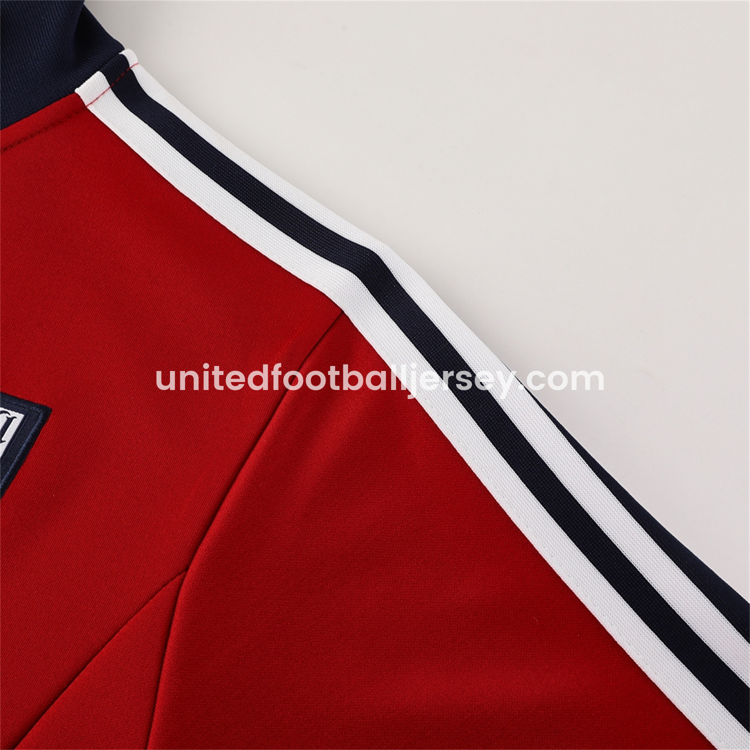unitedfutballjersey-Arsenal 24-25 Throwback Jacket Training Tracksuit - Red Jackets & Blue Pants