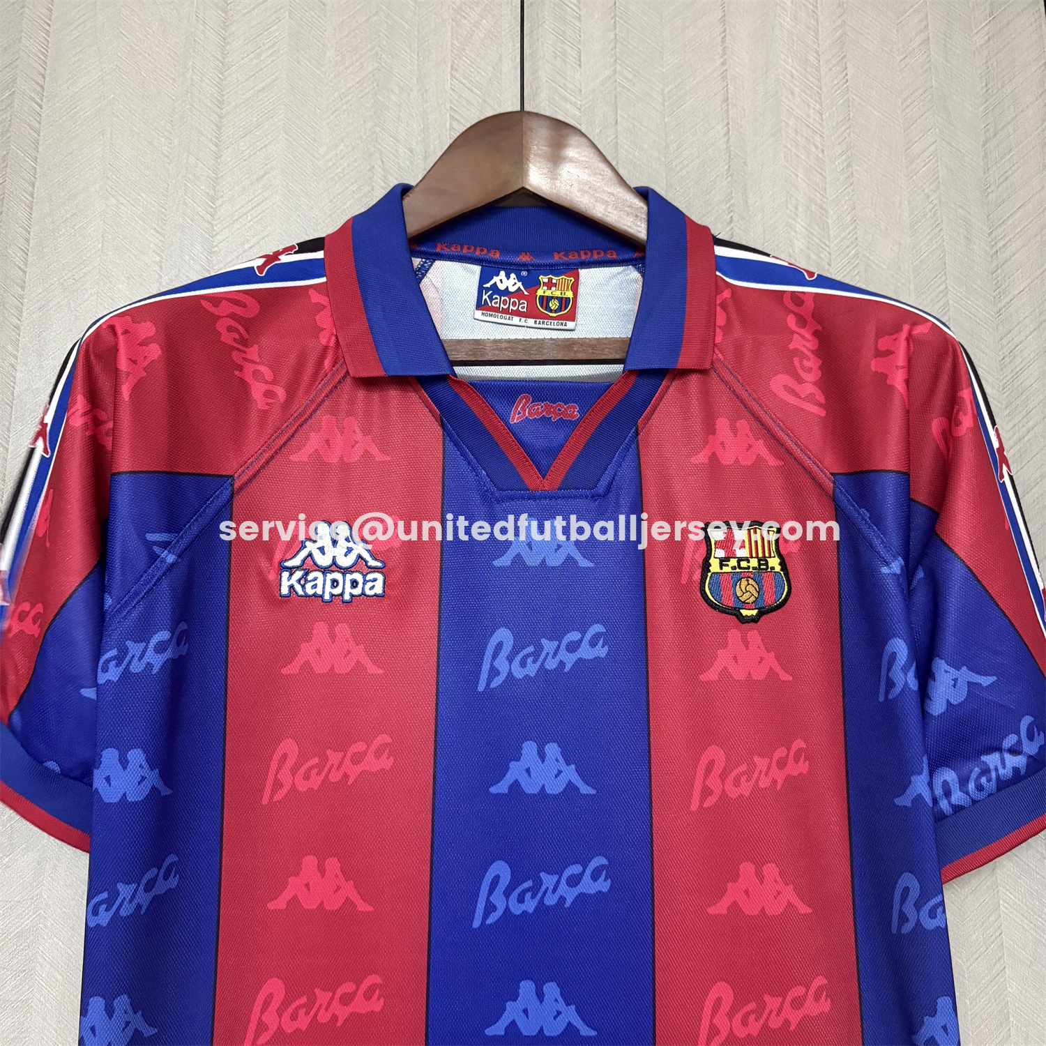 unitedfutballjersey-Retro Barcelona 1995-97 Home Jersey