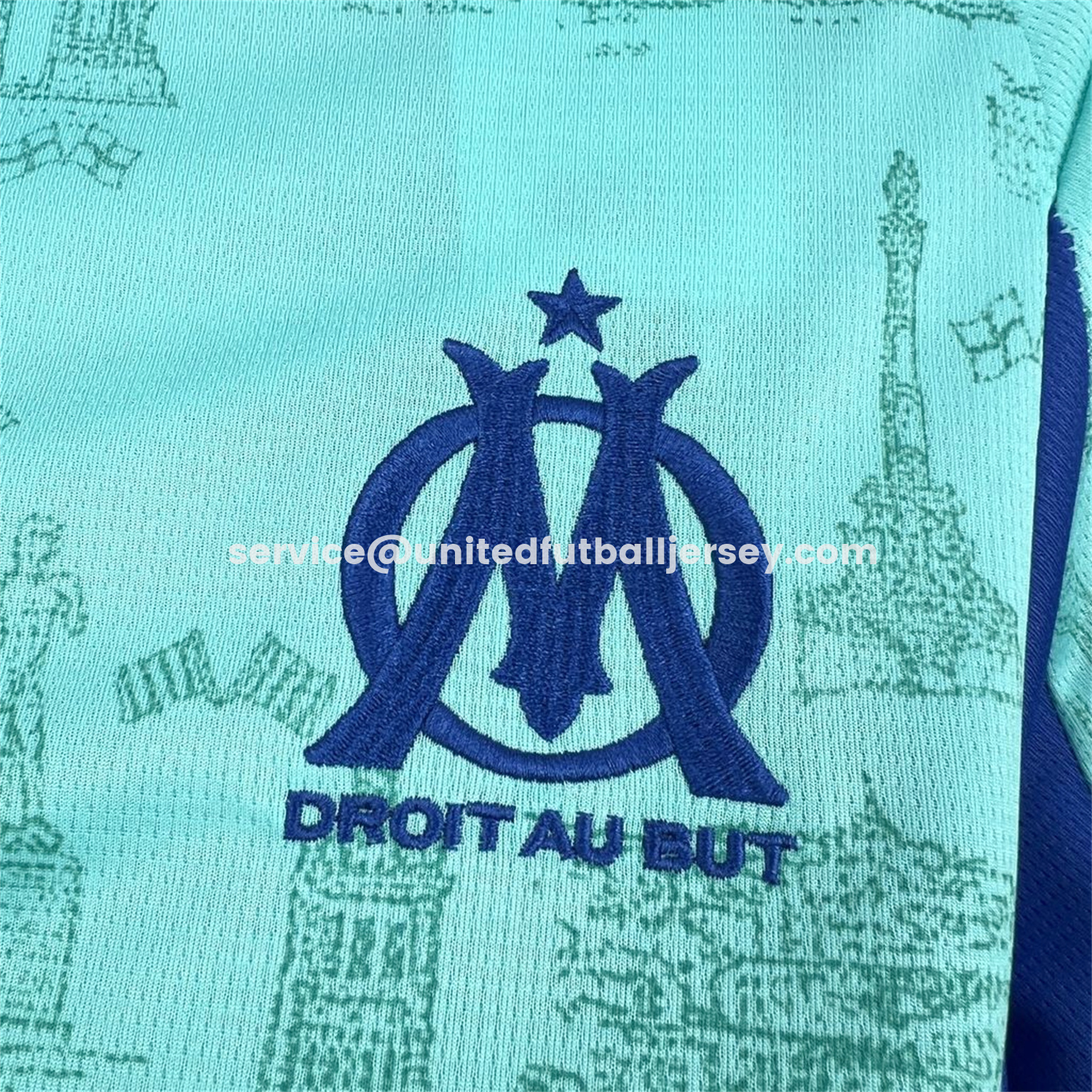 unitedfutballjersey-Marseille 25-26 Blue Goalkeeper Jersey - Fans Version