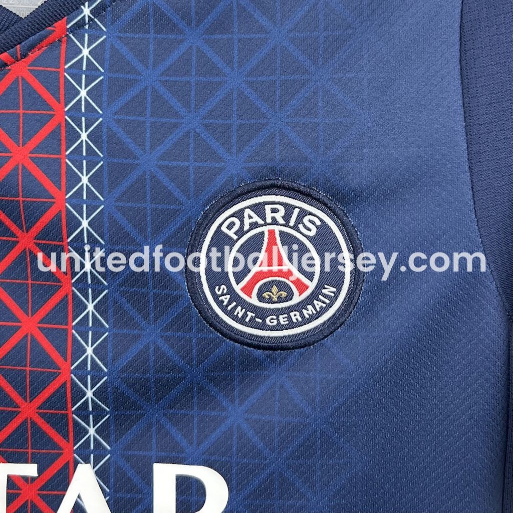 unitedfutballjersey-Paris Saint-Germain PSG 25-26 Home Kids Kit