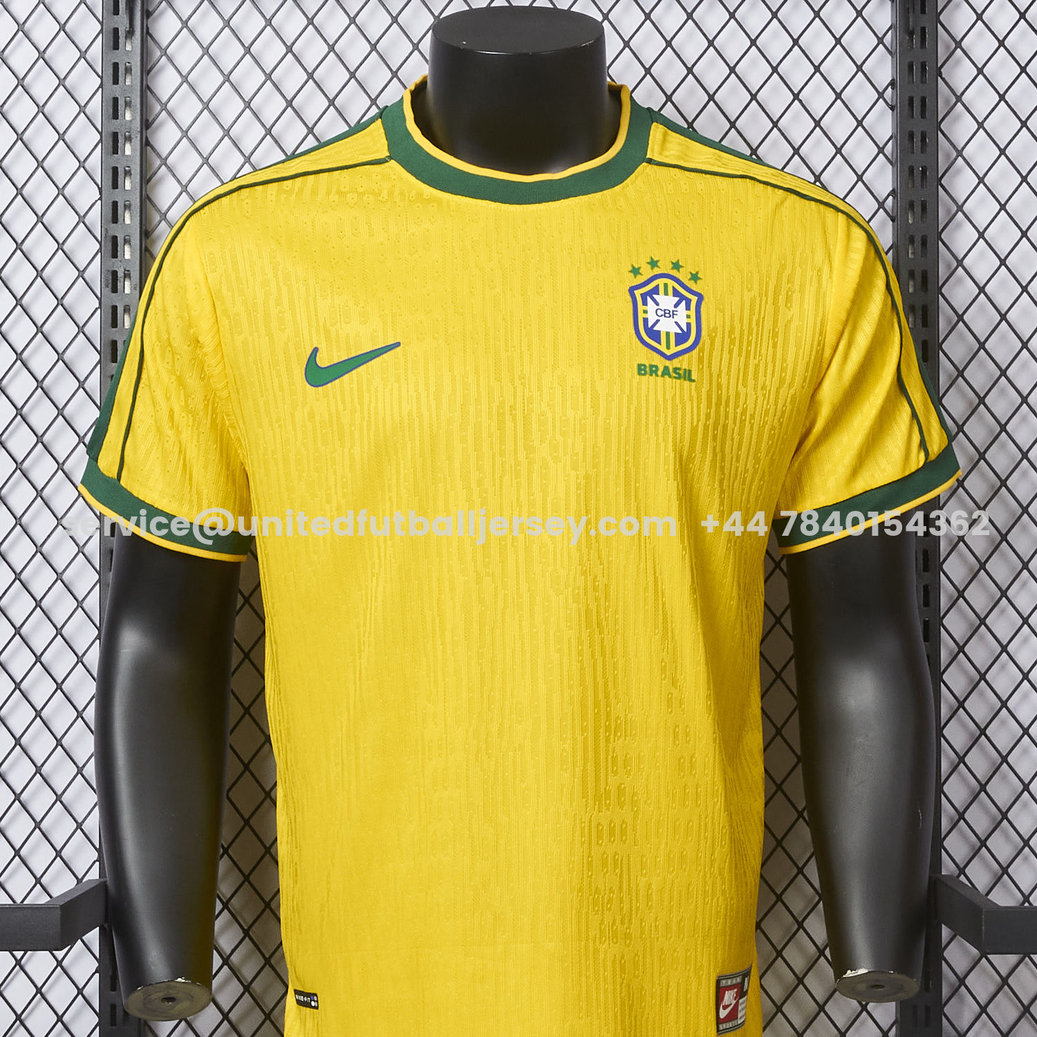 unitedfutballjersey-Retro Brazil 1998 Home Jersey - Player Version