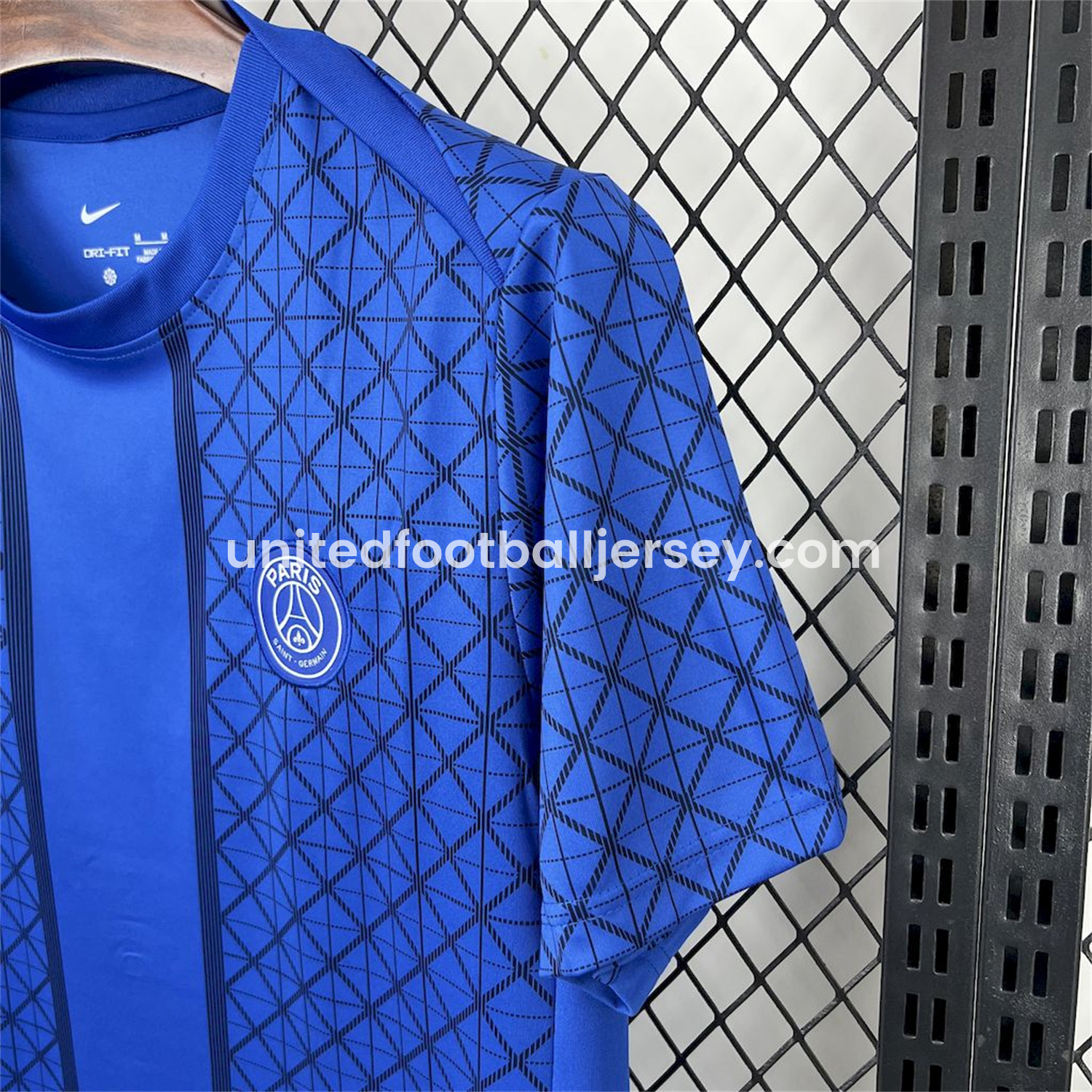 unitedfutballjersey-Paris Saint-Germain PSG 25-26 Blue Pre-Match Training Jersey - Fans Version